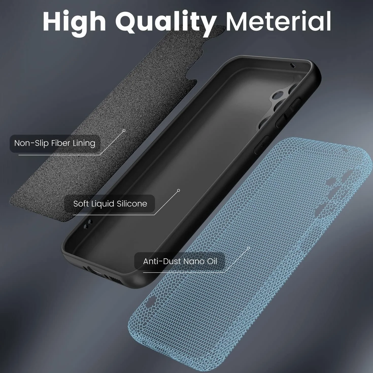 New&Teck Etui do Samsung Galaxy A54 5G + 2 osłony ekranu ze szkła hartowanego, miękkie silikonowe etui z TPU, osłona ze wzmocnionymi narożnikami, przezroczysta ochrona (czarne)