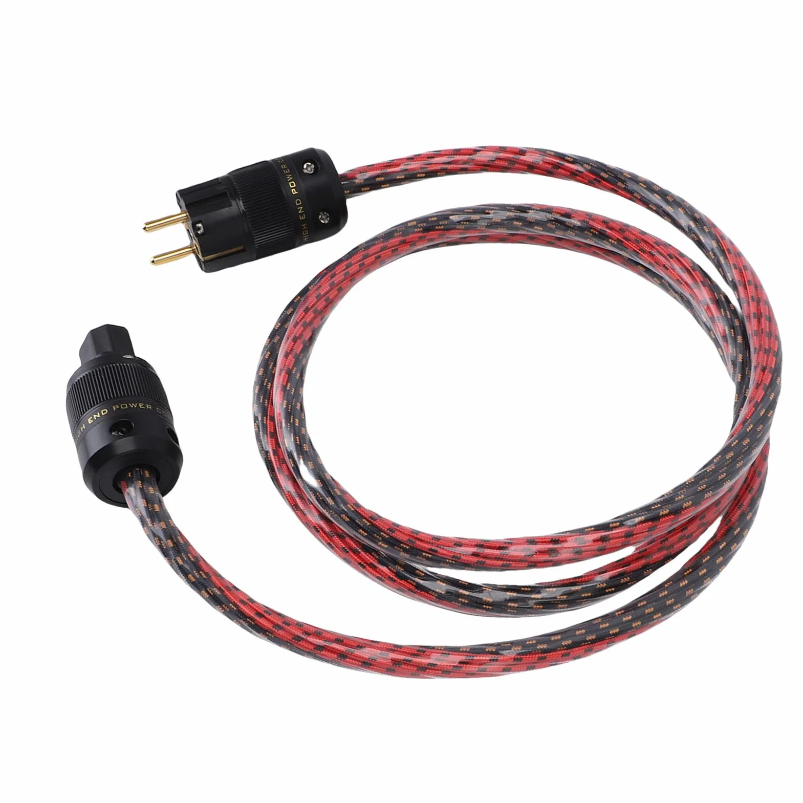 Ejoyous Kabel Zasilający HiFi dla Audiofilów, Ekranowany miedzią OFC, Pozłacane Złącza 10AWG dla Użytkowników Wzmacniaczy, Odtwarzaczy CD, Gramofonów i Filtrów Zasilania
