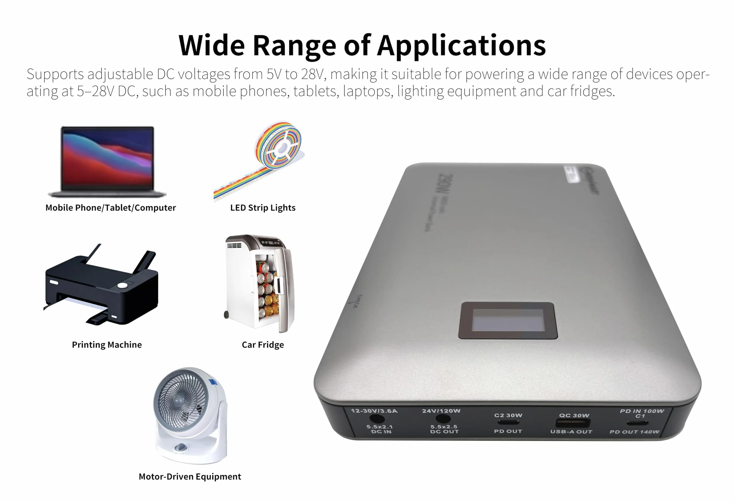 PowerSmart Powerbank 58800 mAh 213 Wh USB-C, akumulator do szybkiego ładowania laptopa telefon komórkowy