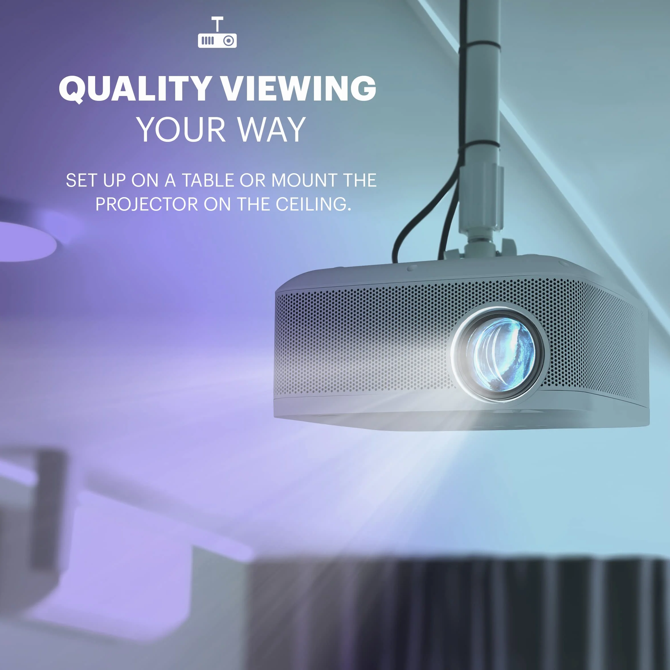 KODAK FLIK X10 Full HD Zestaw projektora multimedialnego | Mini kompaktowy przenośny zestaw kina domowego 1080p z 100-calowym ekranem projekcyjnym