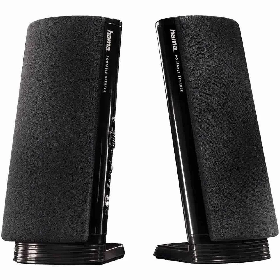 Hama Głośniki multimedialne E 80 aktywne głośniki PC 2,5 W jack 3,5 mm USB czarne