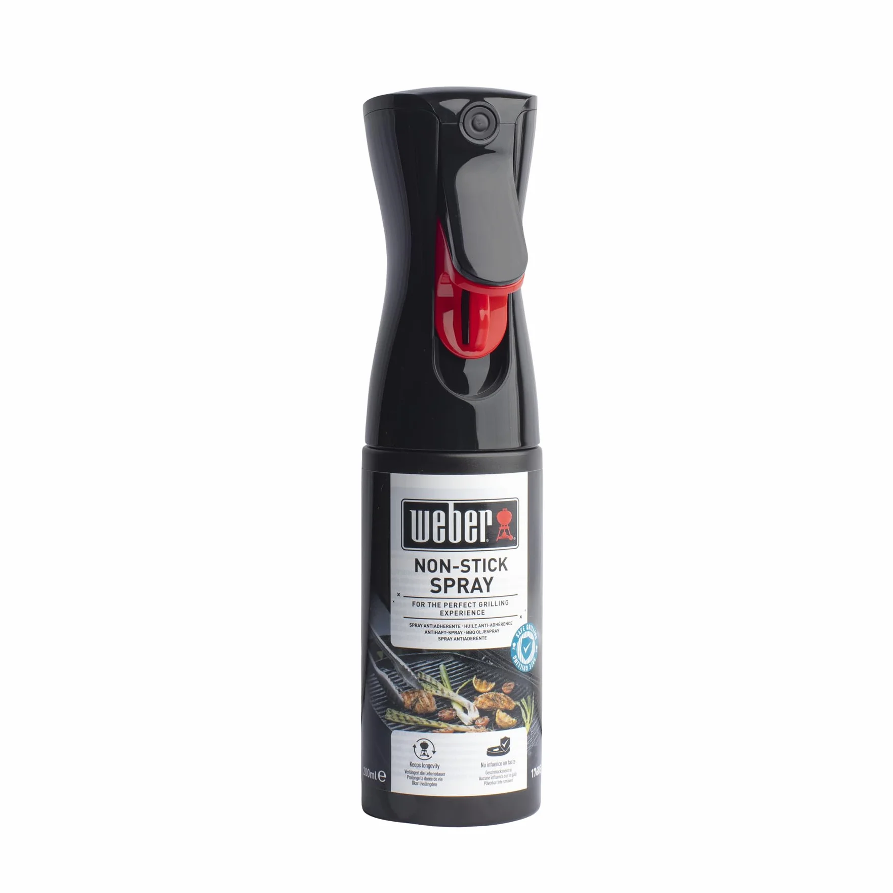 Weber Spray zapobiegający przywieraniu 200ml, Spray Nieprzywierający do Rusztu Grillowego, 100% Naturalne Składniki, do Natłuszczania Rusztu Grillowego (17685)
