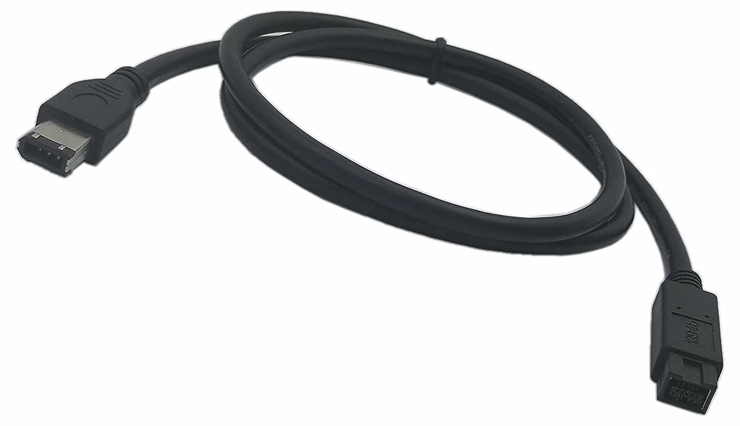 przezroczysta IEEE 1394 FireWire 800 na FireWire 400 kabel, 9-biegunowy/6-pinowy wtyczka/wtyczka (czarna)
