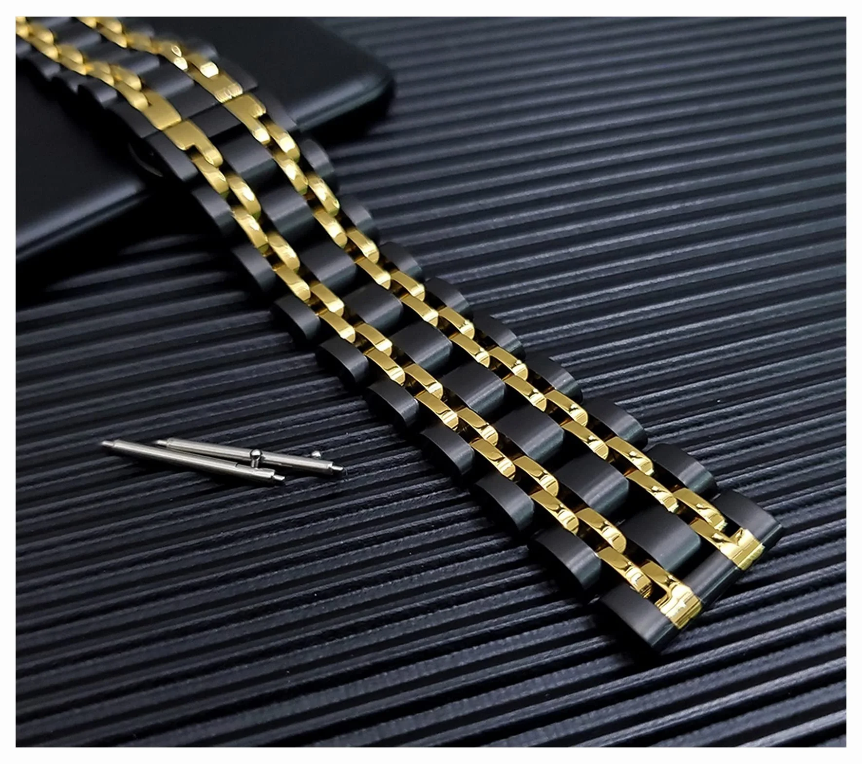 Pasek obserwacyjny odpowiedni do inteligentnej metalowej opaski, 20 mm, wymiennego paska ze stali nierdzewnej 22 mm