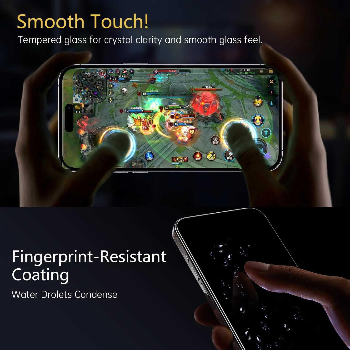 X-it 2-pak ochraniaczy ekranu do iPhone'a 16 Pro (6,3 cala), szkło hartowane 9H+, automatyczne usuwanie kurzu, ochrona klasy wojskowej, bez pęcherzyków powietrza, pełne pokrycie, przyjazna dla obudowy