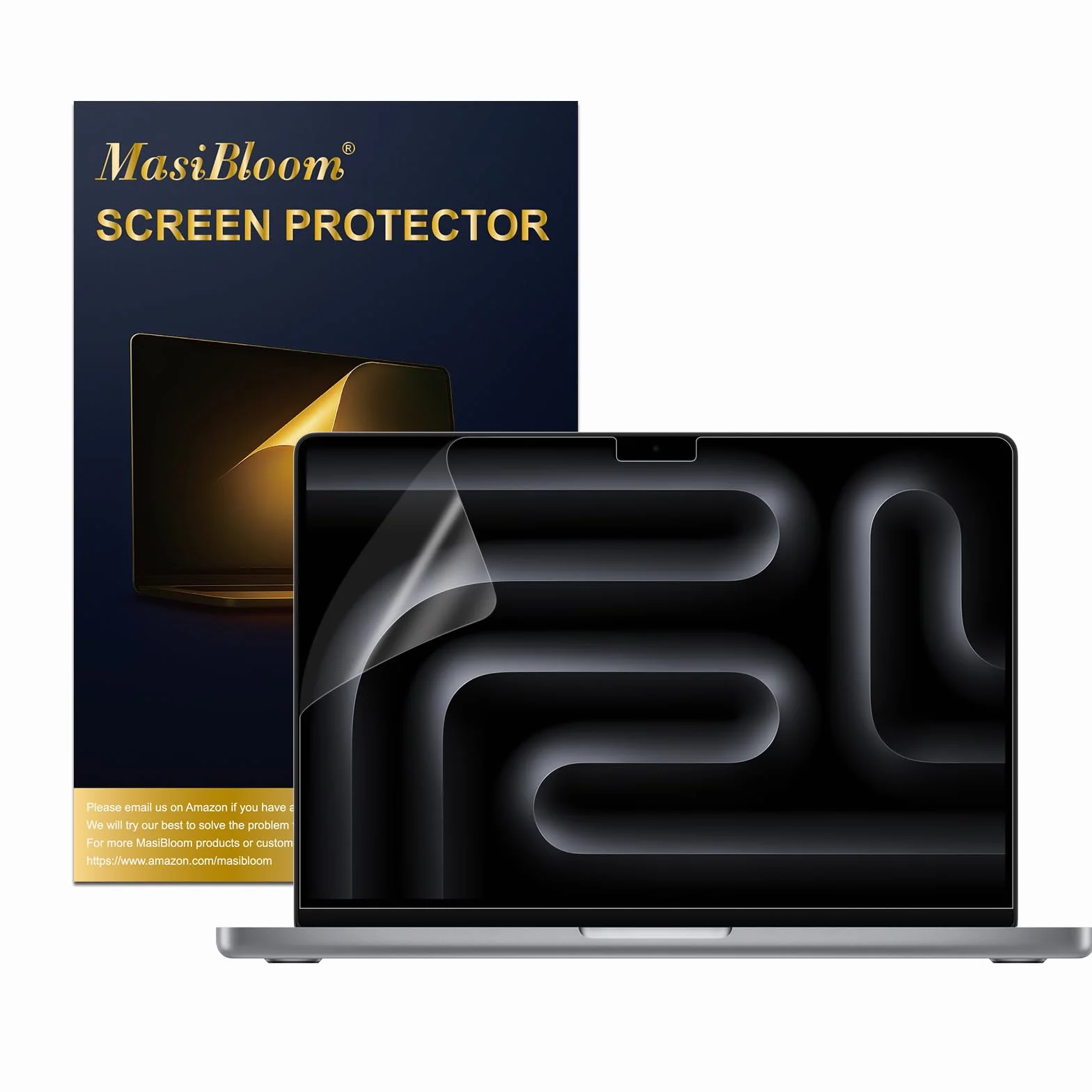 Matowa osłona ekranu do 2025 MacBook Pro 35.6 cm M5 Chip A3434, matowy, odporny na zarysowania filtr 5H, ochraniacz na laptopa, akcesoria (2 szt.)