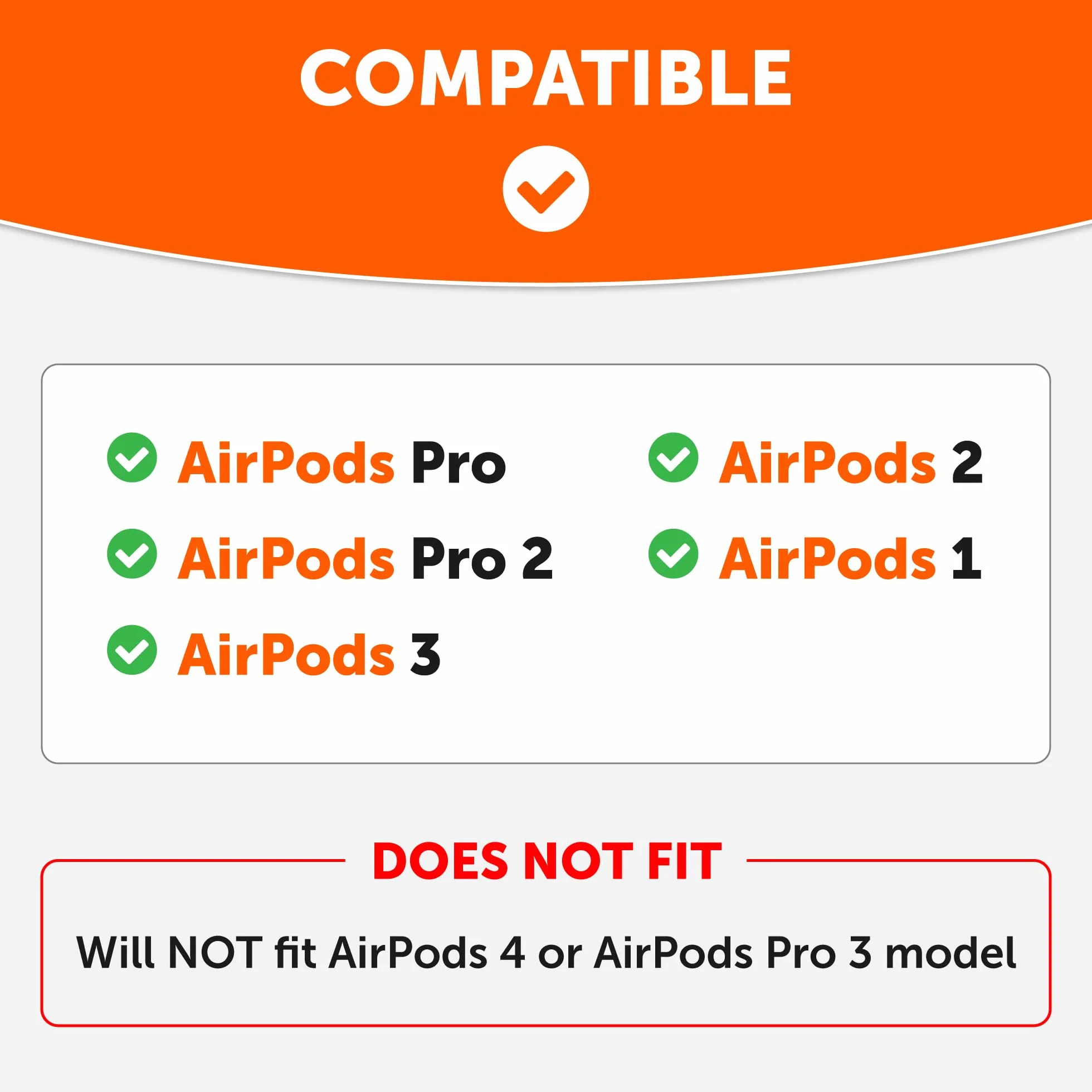 Wicked Cushions WC HookZ zaczepy na uszy do AirPods Pro 1, 2 i AirPods 1, 2, 3 - 2 pary, Winter White