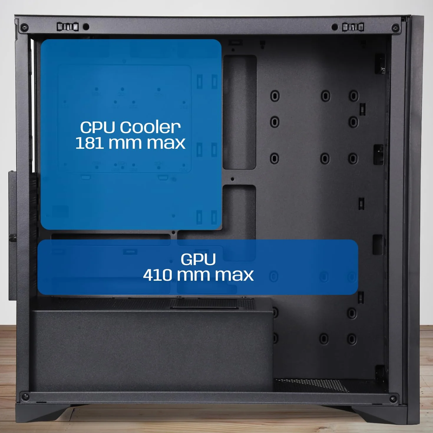 NEWWAY - 2024 Nowość - Obudowa komputera NW1 drewniana przednia - Medium Tour Kompatybilny z ATX/Micro-ATX/ITX - Typ C USB - Wentylatory w zestawie 3x140MM - Panel boczny Szkło hartowane