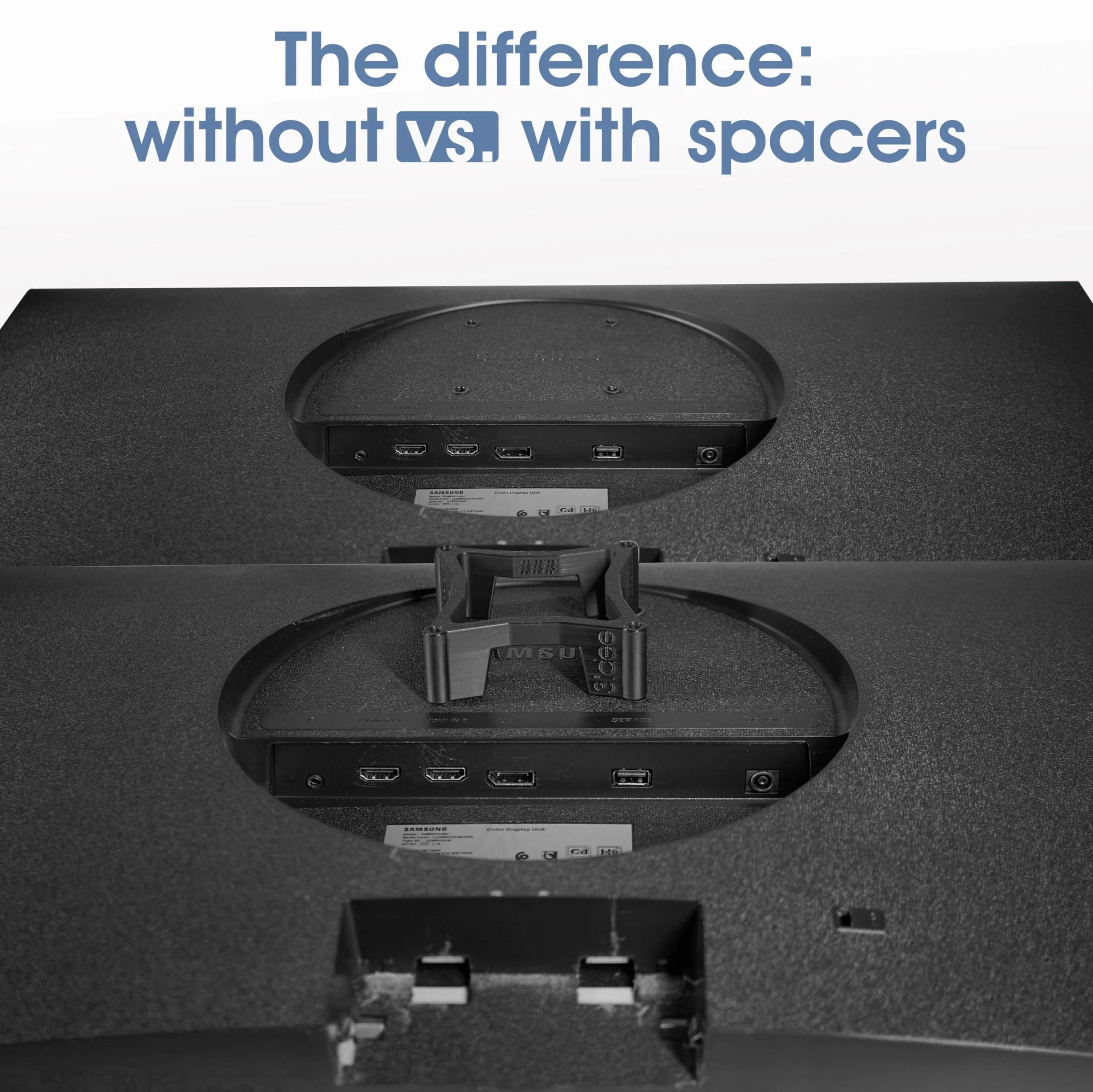 3IDEE Uniwersalny uchwyt dystansowy VESA, dystans, odległość 30 mm, adapter 75 x 75 mm - kompatybilny z wieloma monitorami (Samsung Odyssey G5 i innymi) (75 x 75 mm)