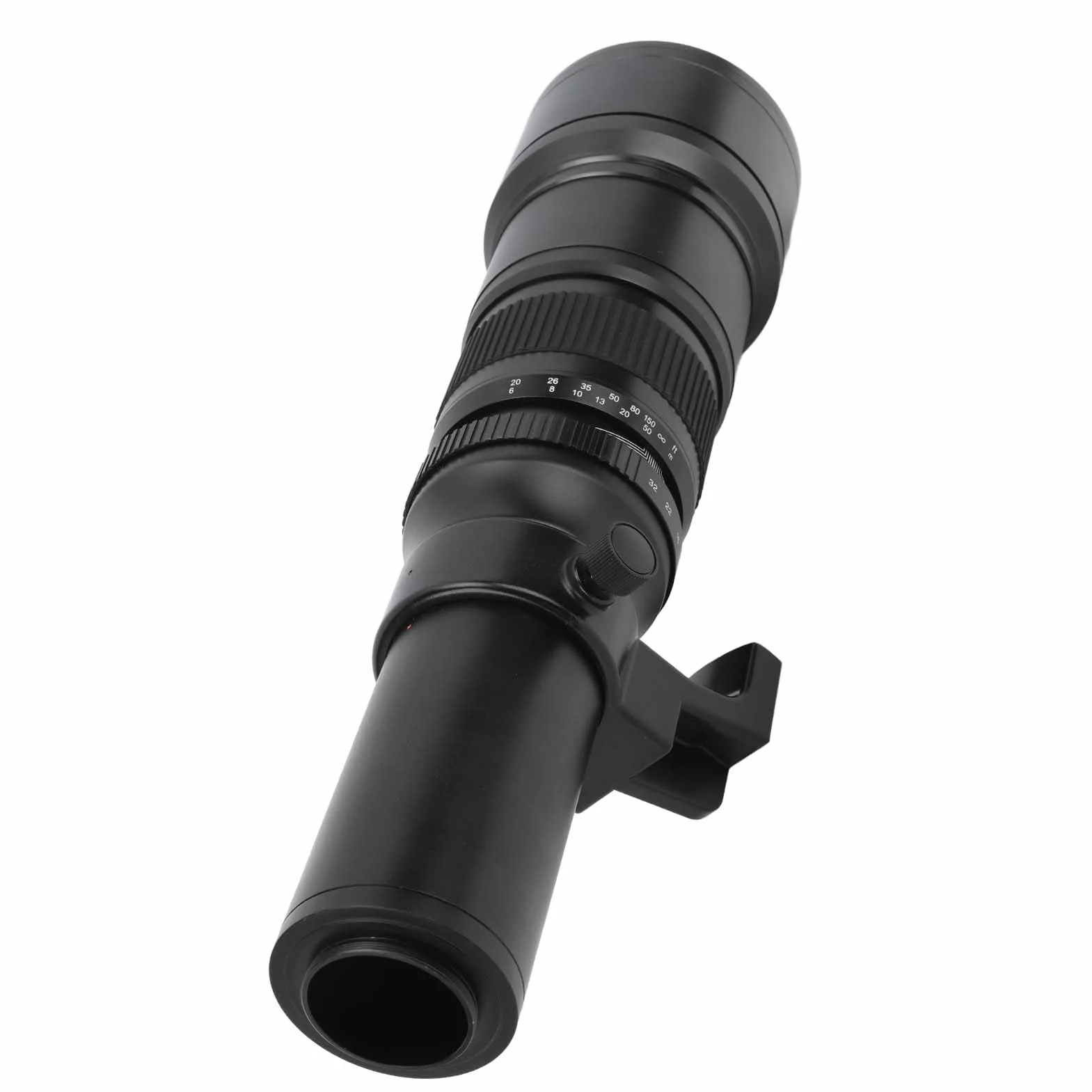 Teleobiektyw, Ręczne Ustawianie Ostrości Obiektyw o Stałej Ogniskowej 500 Mm F6,3 do Fotografowania Dzikiej Przyrody, Adapter T2-M4/3 w Zestawie (BLACK)