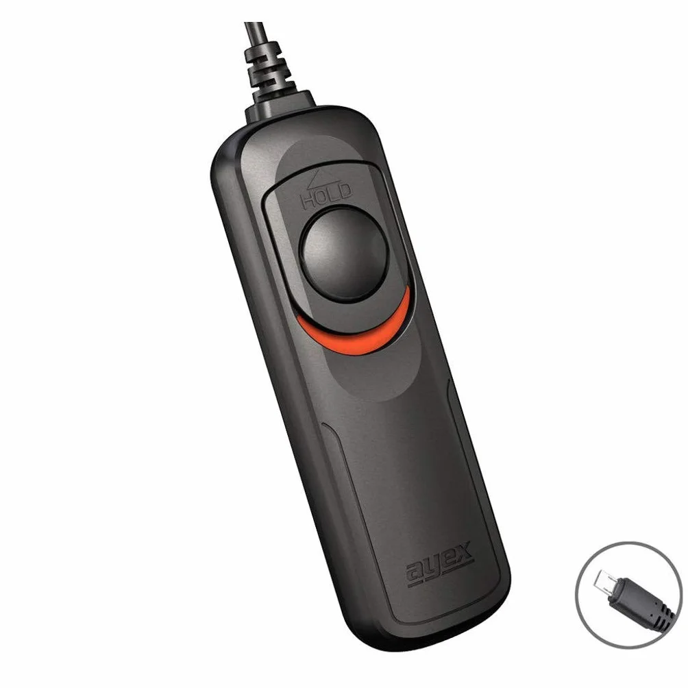 ayex Zdalny wyzwalacz kabli AX-10, kompatybilny z Sony (S2) np. A9 A7 A7R II A7RIII A7S II RX10 A6500 A600 A58 NEX-3N DSC-HX400 DSC-RX1R Wiele funkcji, takich jak wyzwalacz seryjny i Lekki, łatwy do obsługa