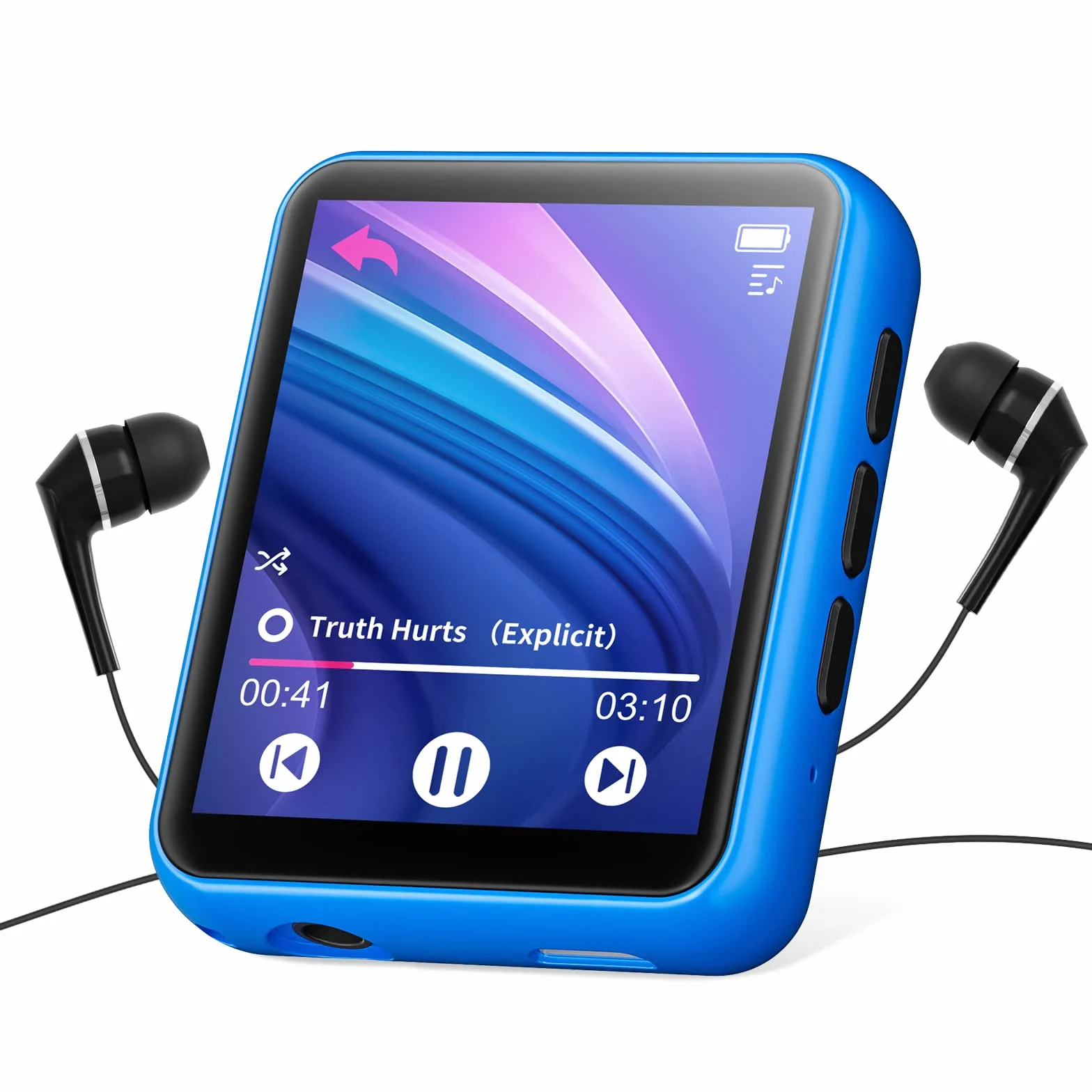 Odtwarzacz MP3 32GB Bluetooth 5.0 z pełnym ekranem dotykowym, Bezstratny odtwarzacz muzyczny HiFi Metalowa obudowa, radio FM, głośnik, nagrywanie liniowe, obsługuje do 128 GB