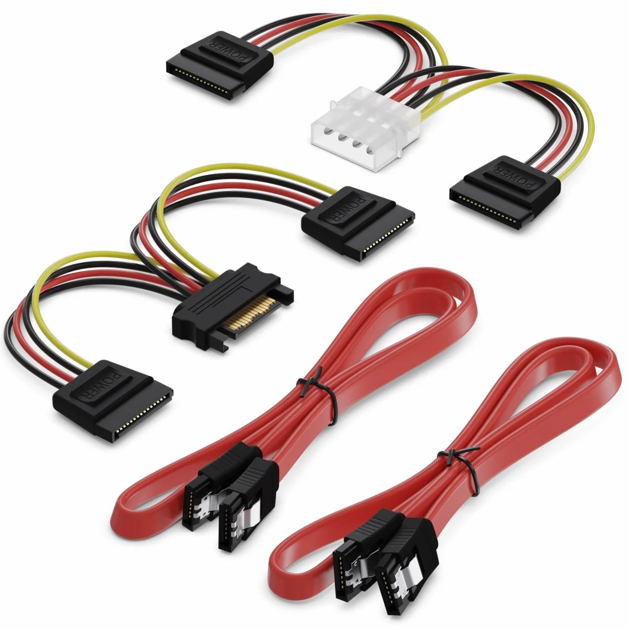 deleyCON Rama Montażowa Set dla 2 Dysków Twardych 2,5" SSD na Adapter 3,5" Zdejmowany Uchwyt na Ramę ze Śrubami 2 Kabel SATA 2 Zasilacze i Śrubokręt
