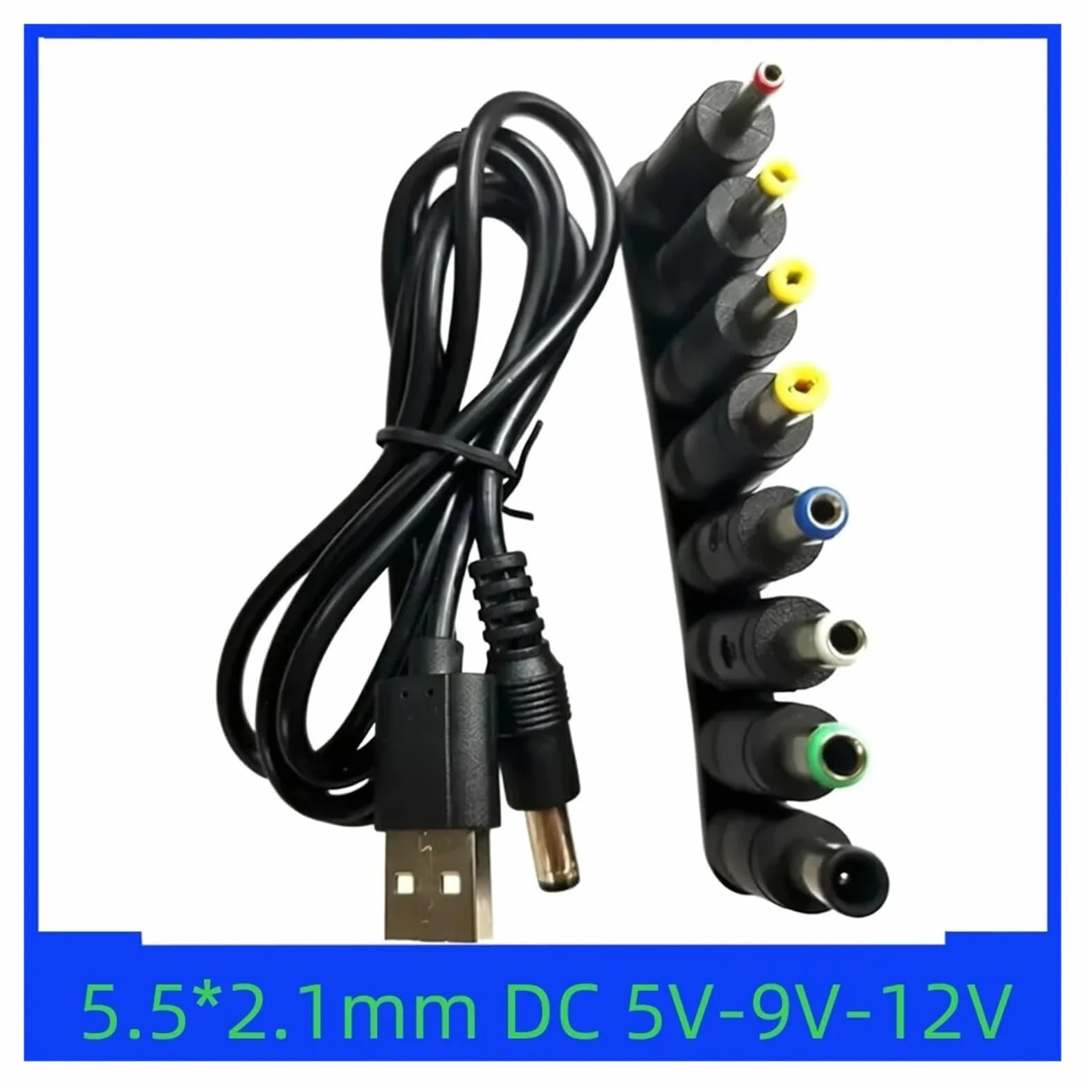 USB Boost 5 V-9 V-12 V DC 5,5 x 2,1 mm 8-pinowy kabel WiFi router modem wentylator (10 sztuk)