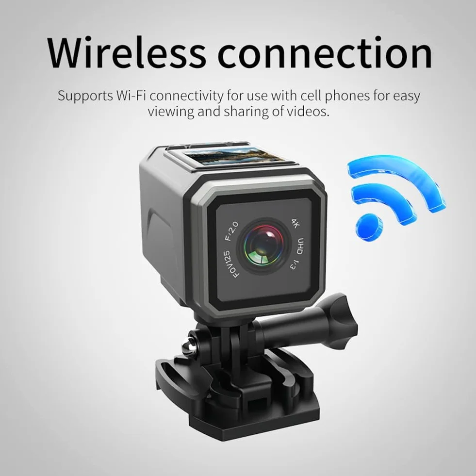 Kamera sportowa 4K Ultra HD WiFi Ekran LCD Wodoodporna kamera motocyklowa Rejestrator jazdy na rowerze