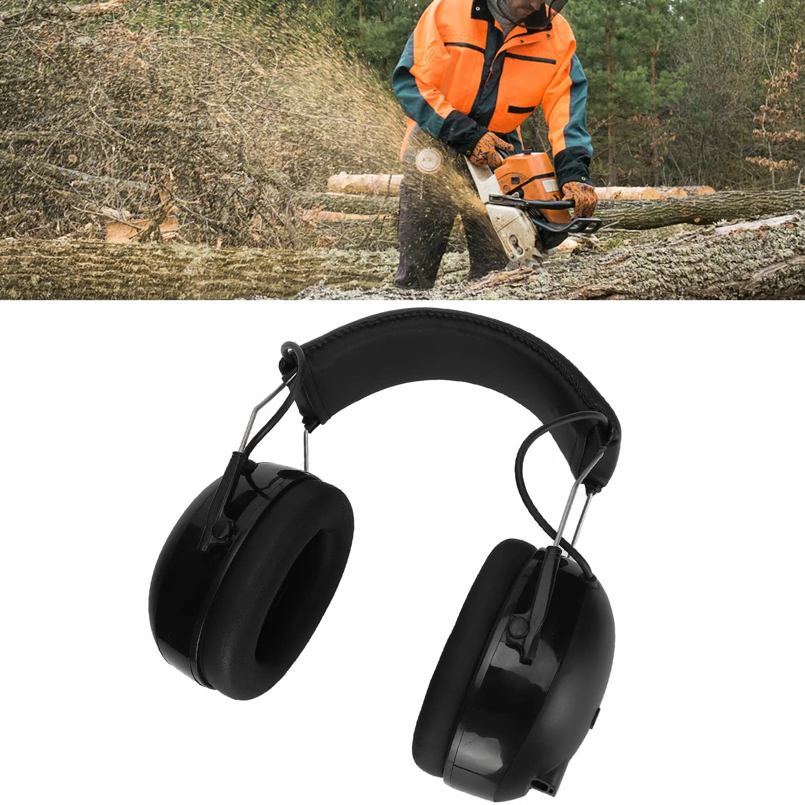 Zestaw Słuchawkowy do Ochrony Słuchu, Słuchawki z Redukcją Szumów, Zestawy Słuchawkowe Bluetooth, Stereofoniczny Zestaw Słuchawkowy do Gier z Mikrofonem i 3,5 Mm Kablem AUX do Komputera PC
