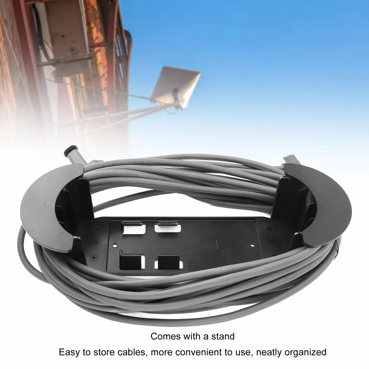 Hamwesh Kabel 150FT, Nieprzerwane Połączenie Oszczędność Miejsca Łatwa Instalacja Kabel Zamienny, Ethernet ze Wspornikiem Montażowym do Pojazdów Kempingowych V2, SUV-ów, Jachtów (o