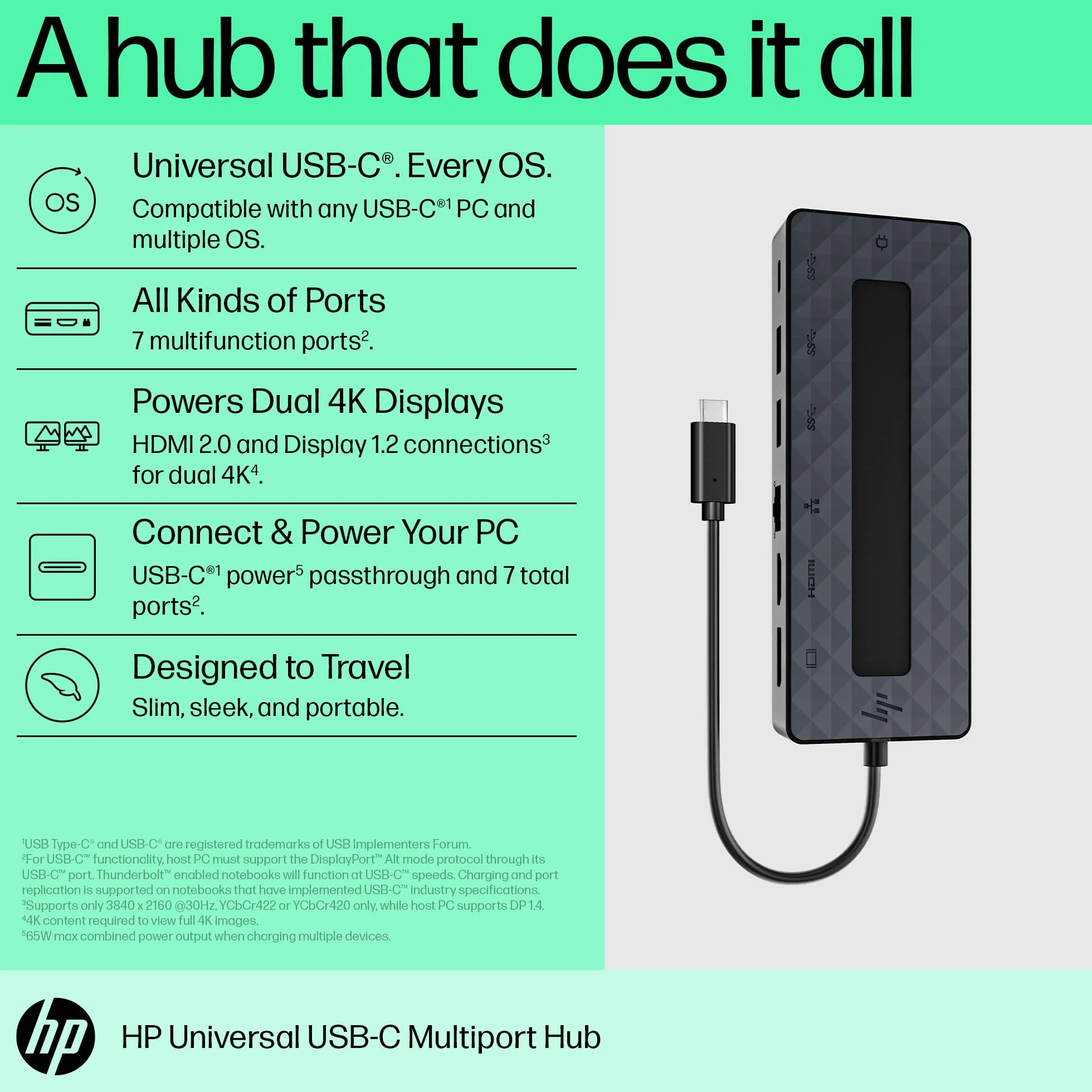 HP Uniwersalna Stacja Dokująca USB-C Multiport Hub