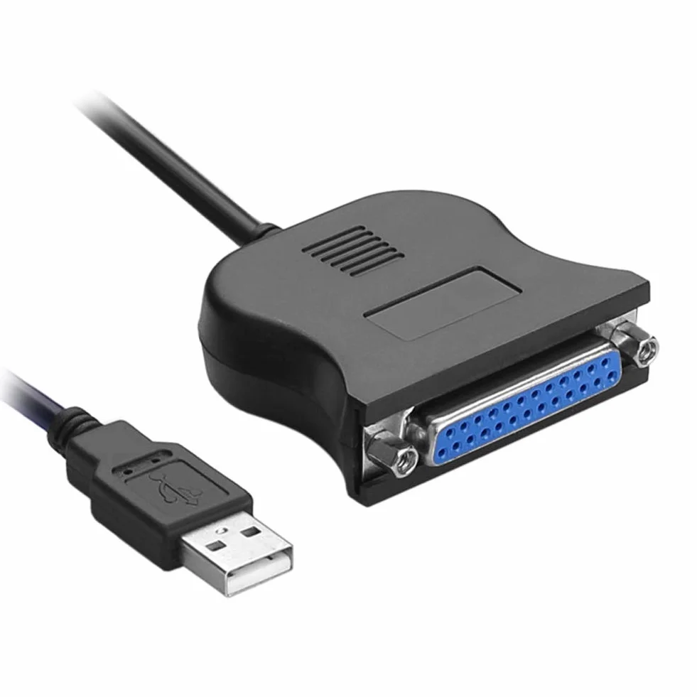 Kabel USB do drukarki C33, LPT żeński 25 PIN, 90 mm, 12 Mbit/s