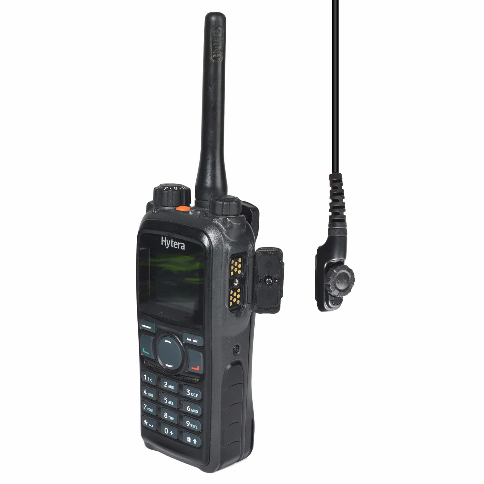 HYS Radiotelefon zestaw słuchawkowy kompatybilny z Hytera HYT PD700 PD700G PD702 PD705 PD780 PD780G PD782 PD782G PD790EX PT580H Walkie Talkie, kształt G z PTT i mikrofonem (5)