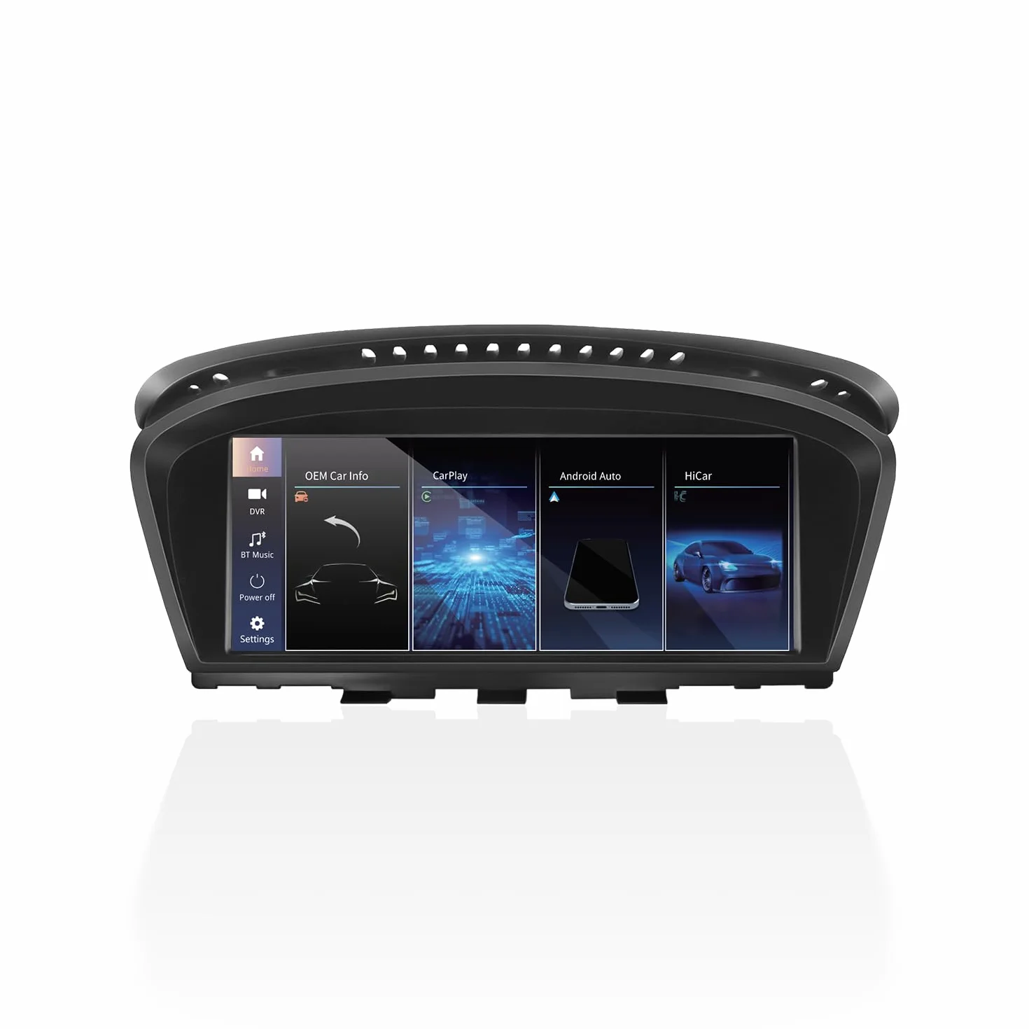 Linux Wireless CarPlay Android Auto do BMW serii 3 5 CIC System | E60 E61 E90 E91 E92 E93 2008-2013, wyświetlacz 8,8 cala, z Bluetooth, MirrorLink, kompatybilność OEM, montaż Plug & Play