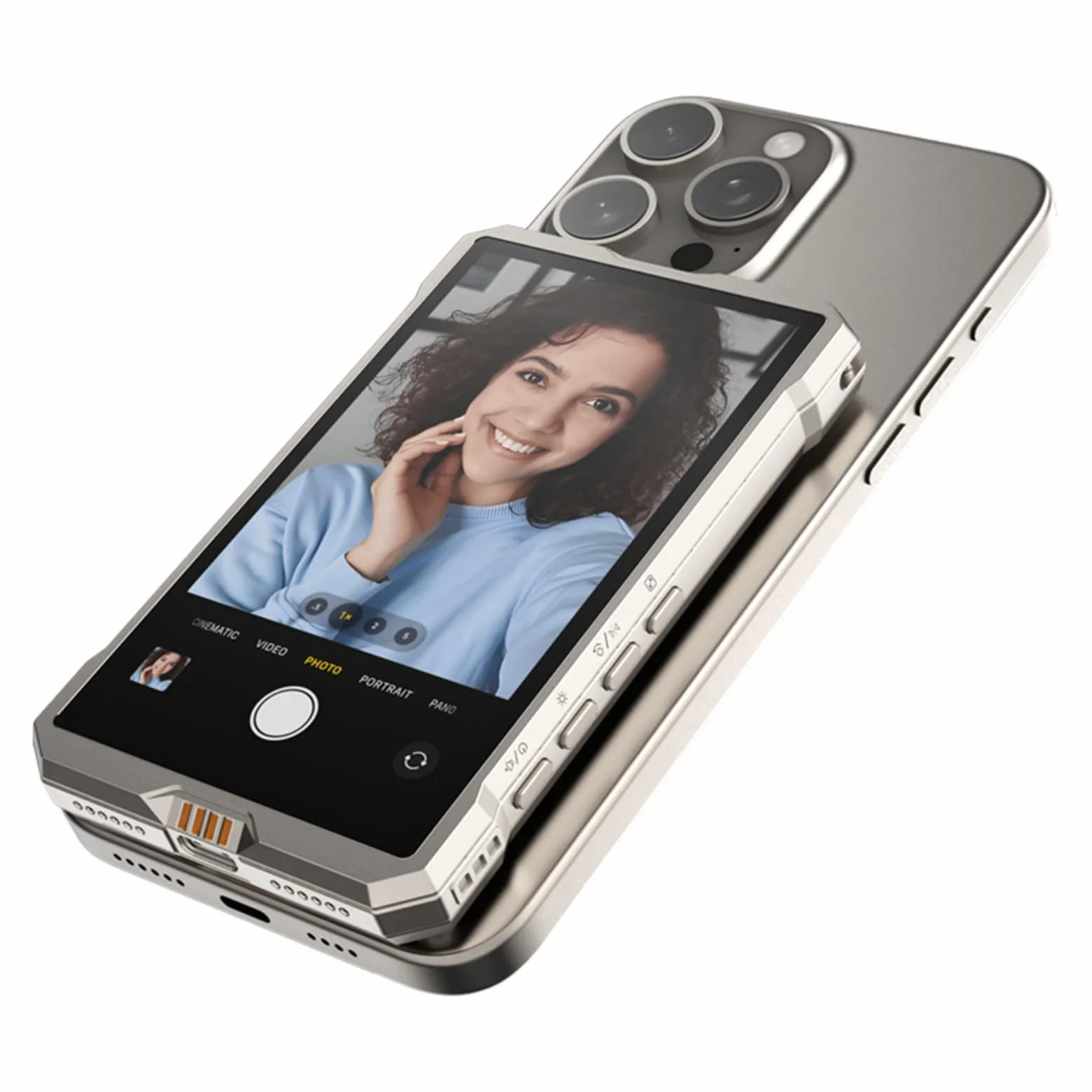 Fotorgear MS01 ekran do selfie, bezprzewodowy, magnetyczny wyświetlacz tylnej kamery 3,97 cala i wizjer do iPhone'a/Android, zdalne sterowanie Bluetooth, do vlogu i streamingu na żywo