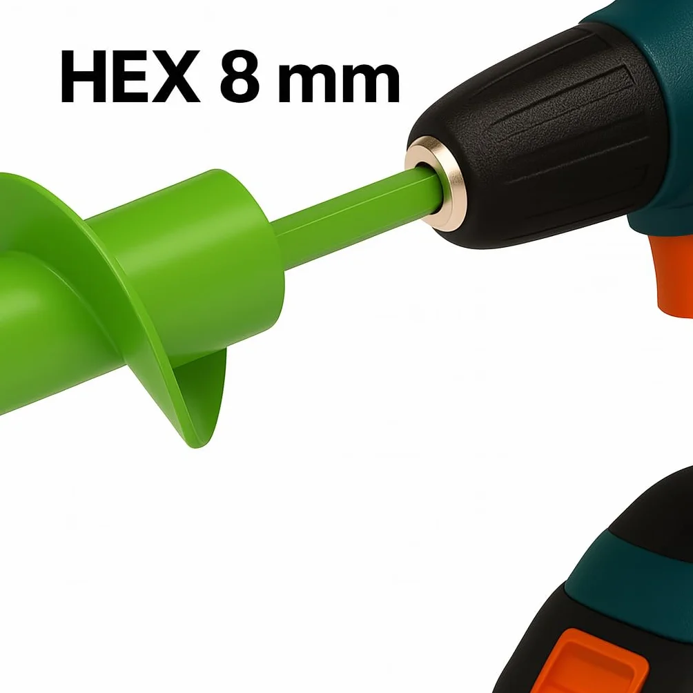 WERHE świder ziemny 50 mm 220 mm do wiertarki akumulatorowej