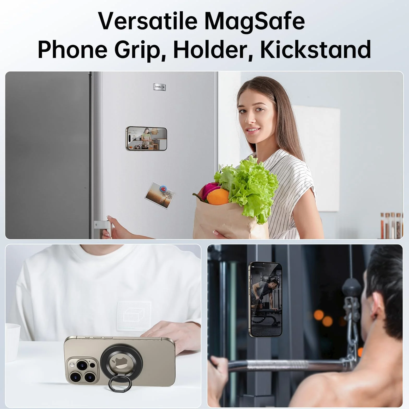 SYNCWIRE Magnetyczny uchwyt na telefon MagSafe obracany 360°, stojak kompatybilny iPhone 17 Pro Max 16 15 14 13 12
