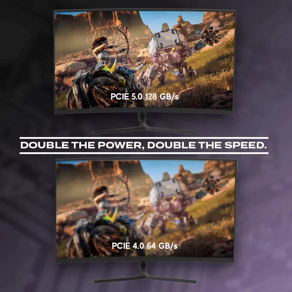 LINKUP - Kabel Riser AVA5 Armour PCIE 5.0 [70 cm (długość całkowita 74 cm)] RTX5090 RX9070 GPU Gotowy | x16 128GB/s Prędkość | Kompatybilny z PCIe 4.0 i WRX80/WRX90E | Prosty kąt, czarny
