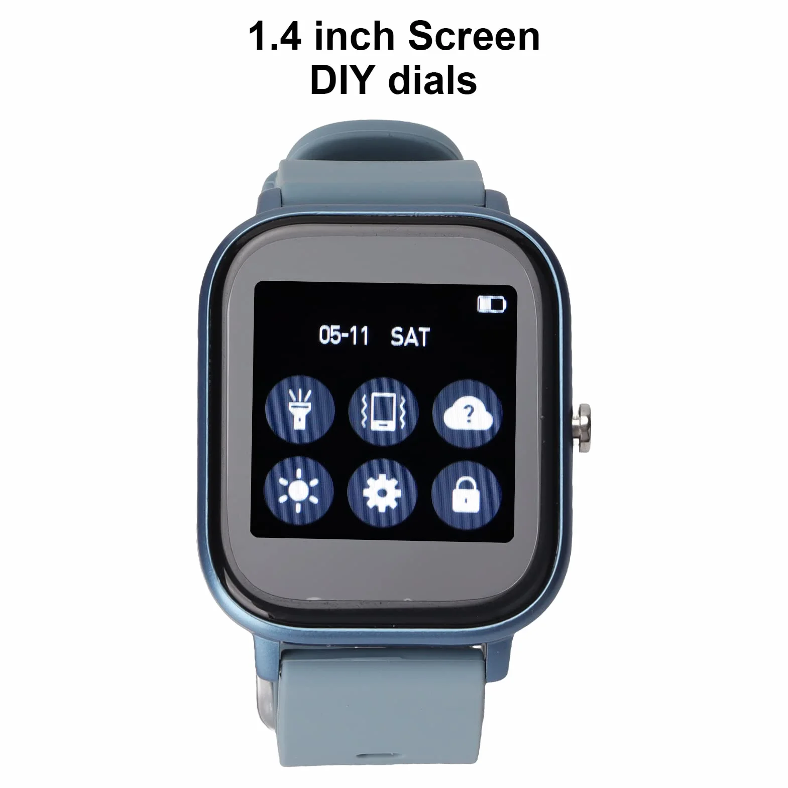 Inteligentna opaska na nadgarstek Wodoodporna zegarki w czasie rzeczywistym DIY Dial Fitness Watch z krokomierzem dla kobiet i mężczyzn 1.4in