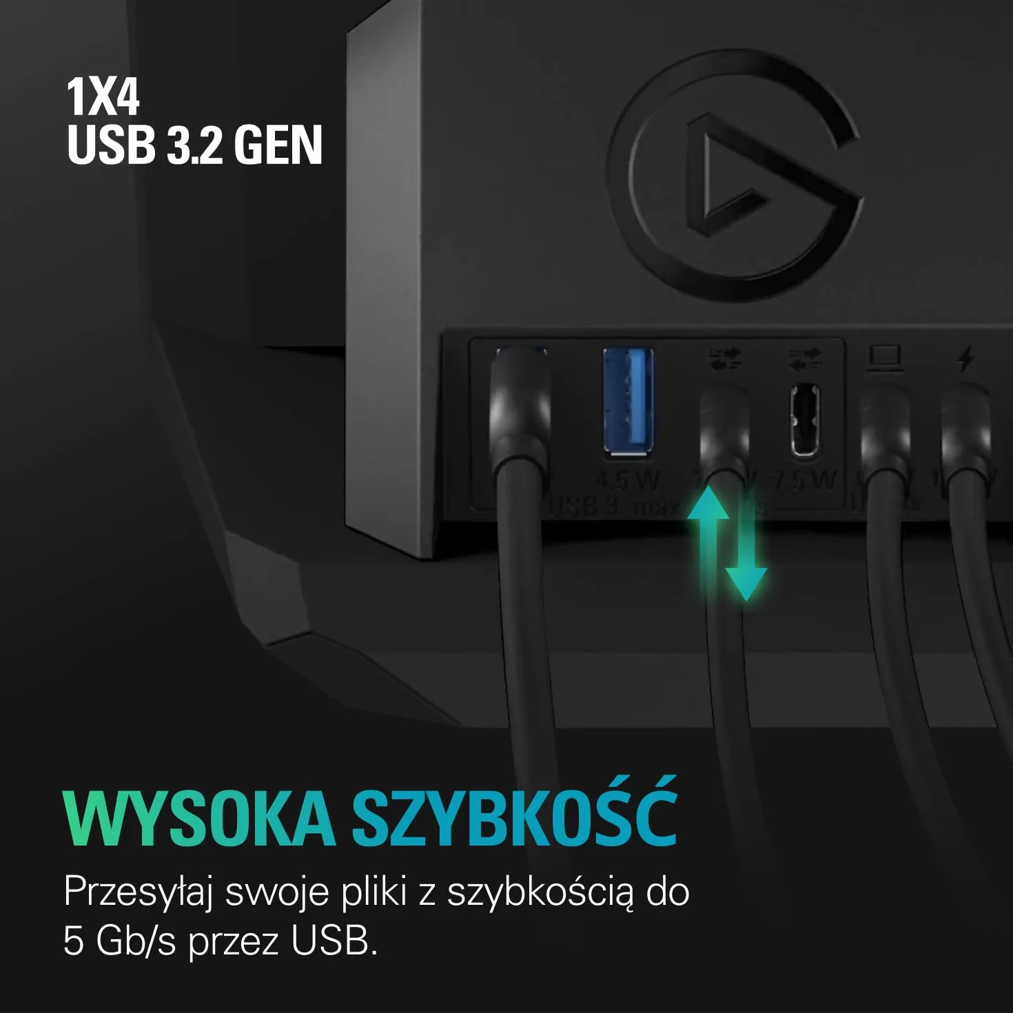 Elgato USB Hub – Do Stream Deck +, 2 Porty USB-C/2 Porty USB-A, Zasilanie, Czytnik Kart SD/MicroSD – USB-C, Mac/PC, Stream Deck i Zasilacz Nie Znajdują Się w Zestawie | 2 x USB-A, 2 x USB-C 5 Gb/s, czytnik kart SD/microSD, 100 W Power Delivery, PC/Mac