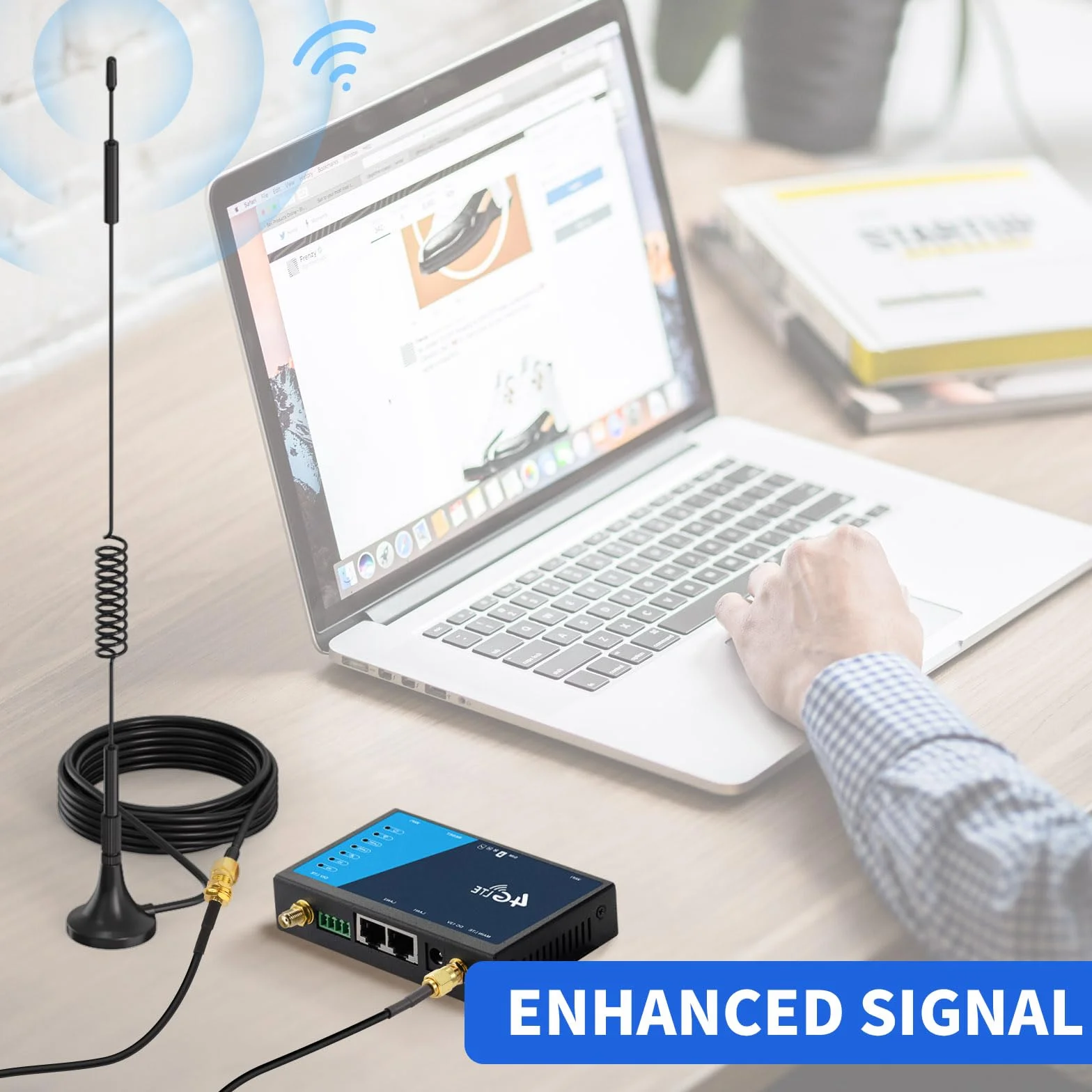 Superbat RP-SMA wtyczka do gniazda RP-SMA RG174 kabel anteny WLAN przedłużacz 5 m (2 sztuki) do bezprzewodowej mini PCI Express PCIE karty sieciowej USB WiFi adapter WiFi Router Booster IP kamera