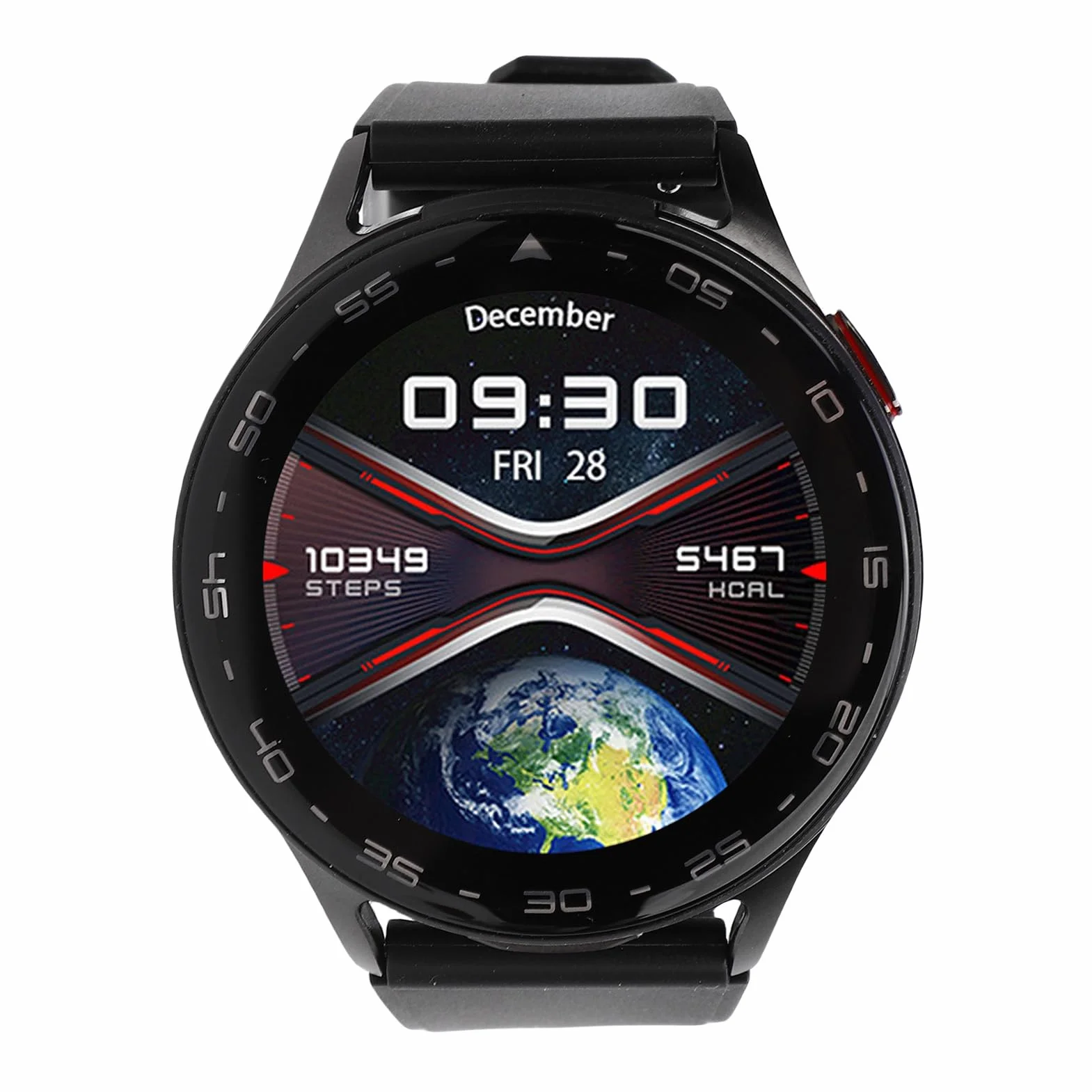 Tbest Inteligentny Zegarek, Wodoodporne AI Redukcja Szumów Słuchawki Sports Fitness 2 w 1 Inteligentny Zegarek dla Mężczyzn Kobiety (BLACK)