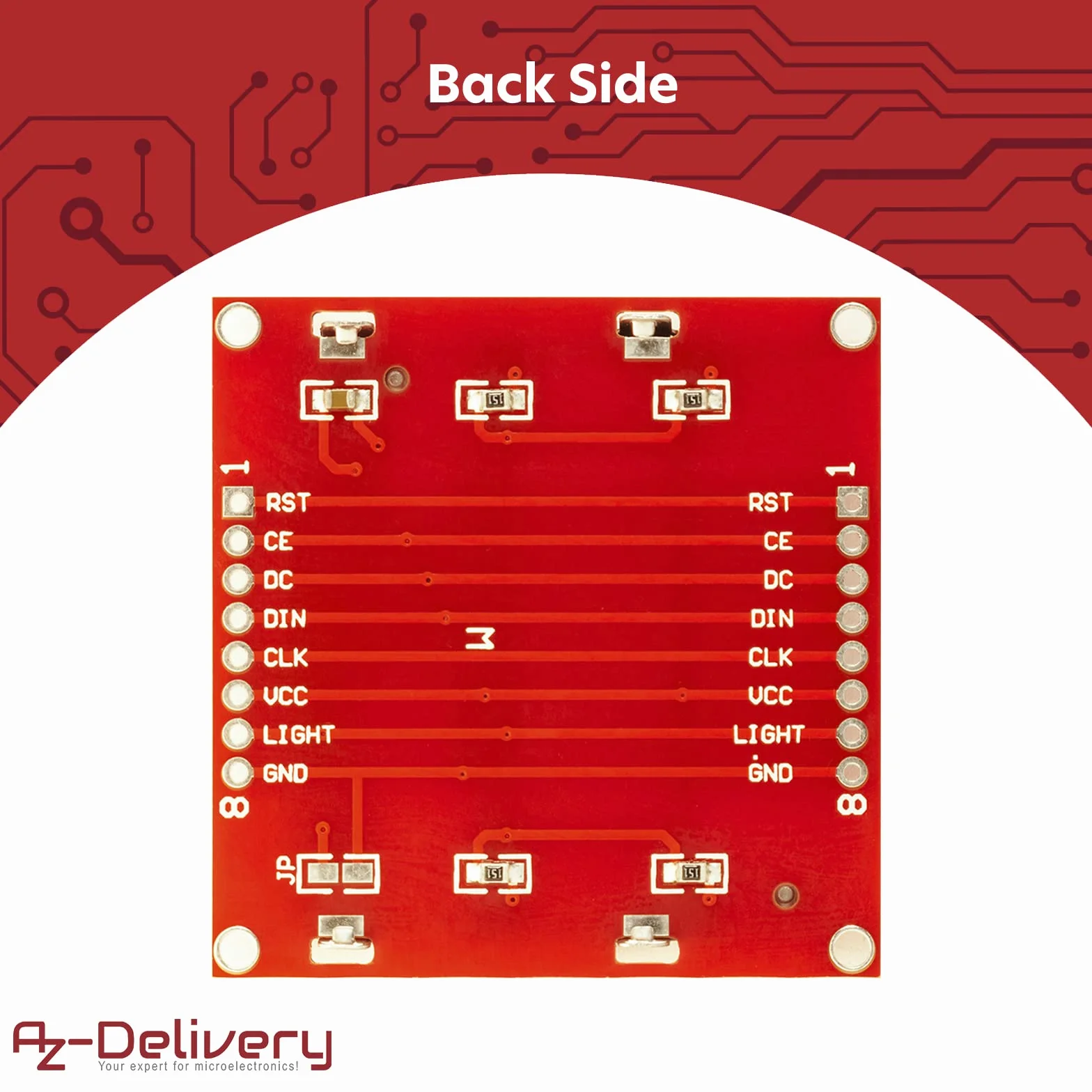 AZDelivery 3 x 84x48 pikseli wyświetlacz LCD z białym podświetleniem i czarne znaki kompatybilne z Arduino, Joystick PS2 Gamepad w tym E-Book!