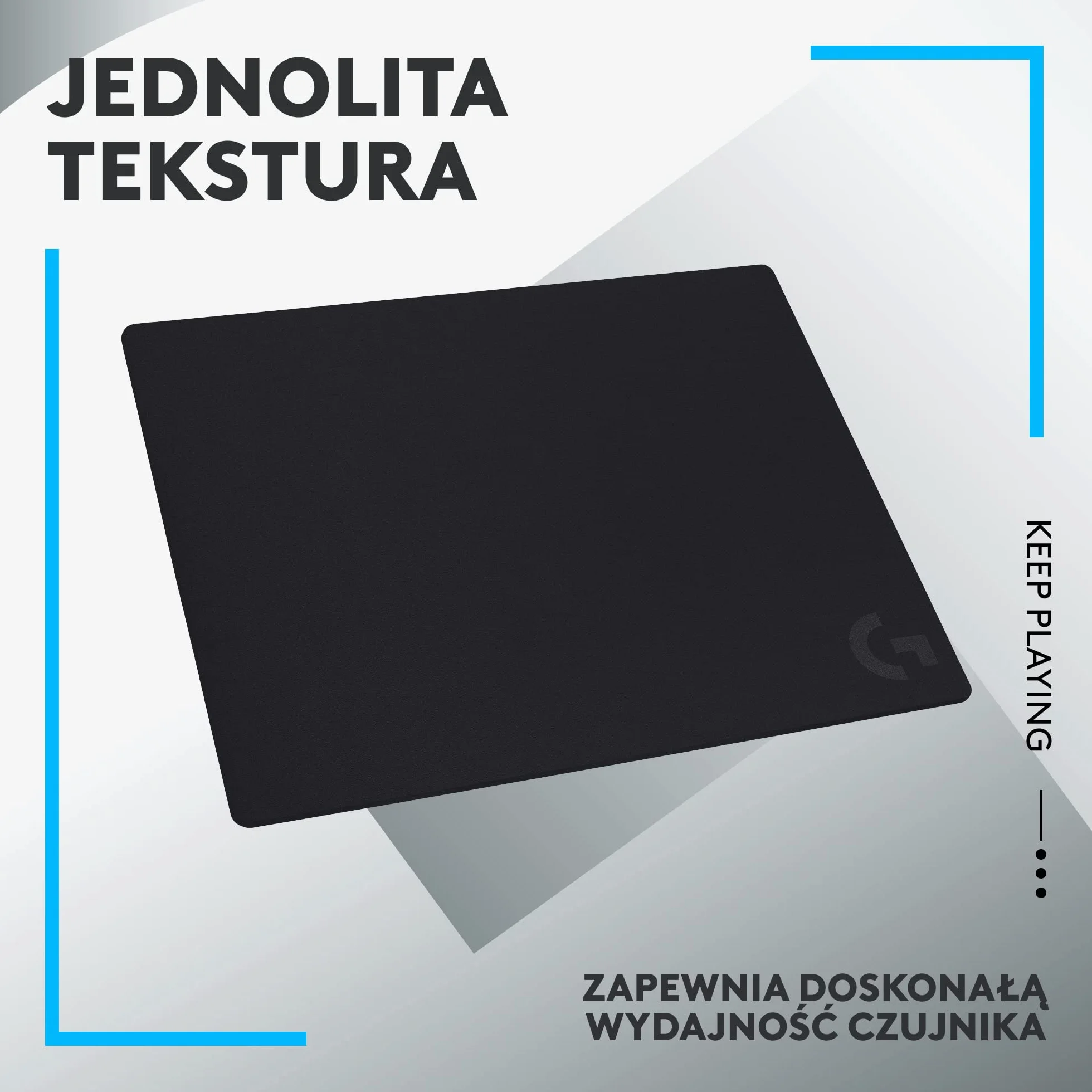 Logitech G G740 Duża Gruba Podkładka pod Mysz dla Graczy, Stworzona pod Czujniki, Umiarkowane Tarcie, Antypoślizgowa, akcesoria do PC i do Mac, 460 x 600 x 5 mm