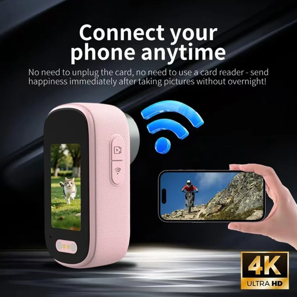 Miniaturowa wodoodporna kamera sportowa 4K kieszonkowa kamera dla zwierząt domowych poręczna kamera bodycam styl kciuk kamera motocyklowa mini