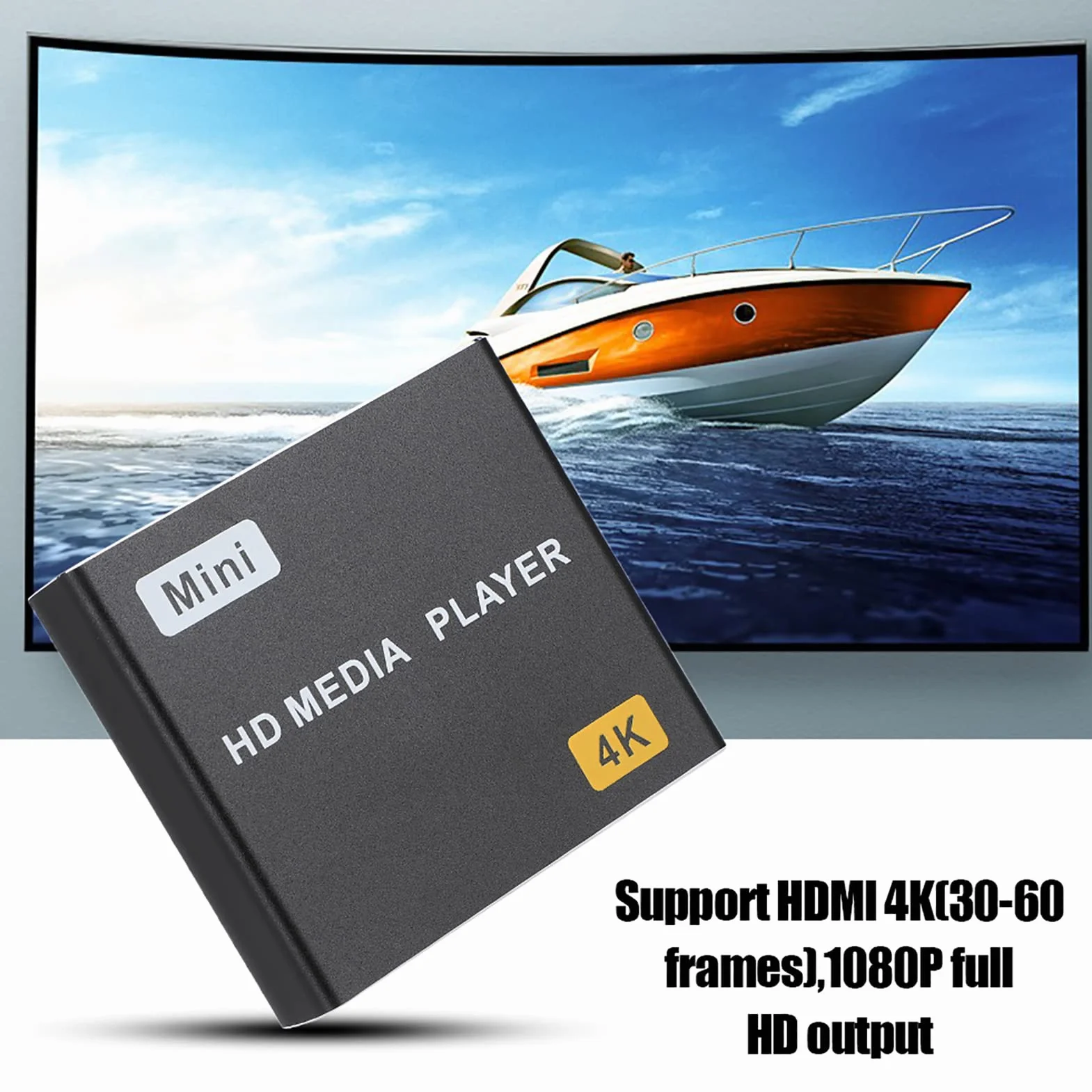 Odtwarzacz 4K Full HD, Cyfrowy Odtwarzacz Multimedialny Z Pilotem, Domowy Odtwarzacz Wideo Dla Rodziny, Obsługa Interfejsu HDMI Video I AV AUD(UE)