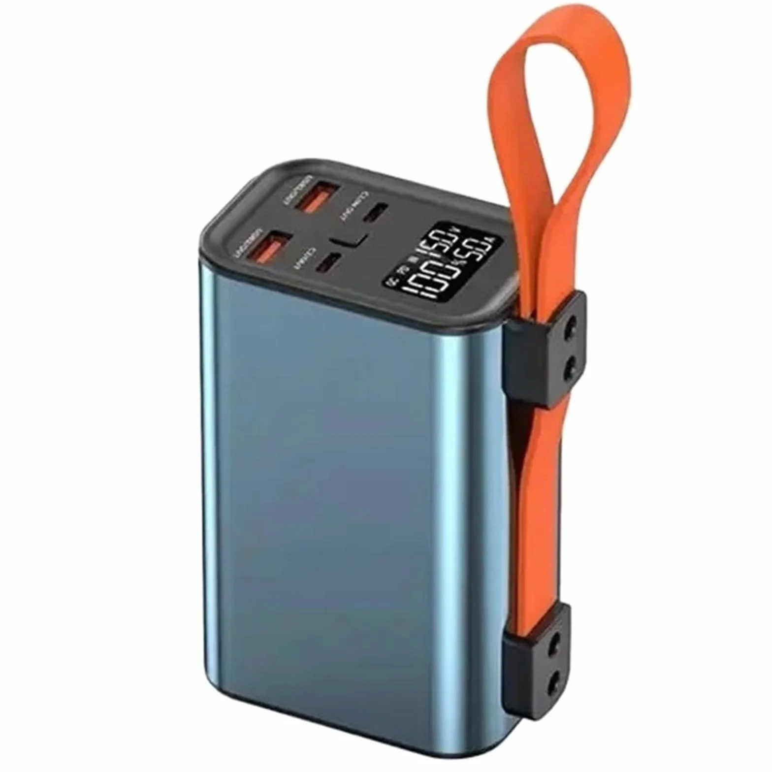 Powerbank O Dużej Pojemności Statio 30000mAh 100W PD USB C DC Szybkie Ładowanie Bateria Zewnętrzna Przenośny Powerbank (Size : Blue 30000mAh)