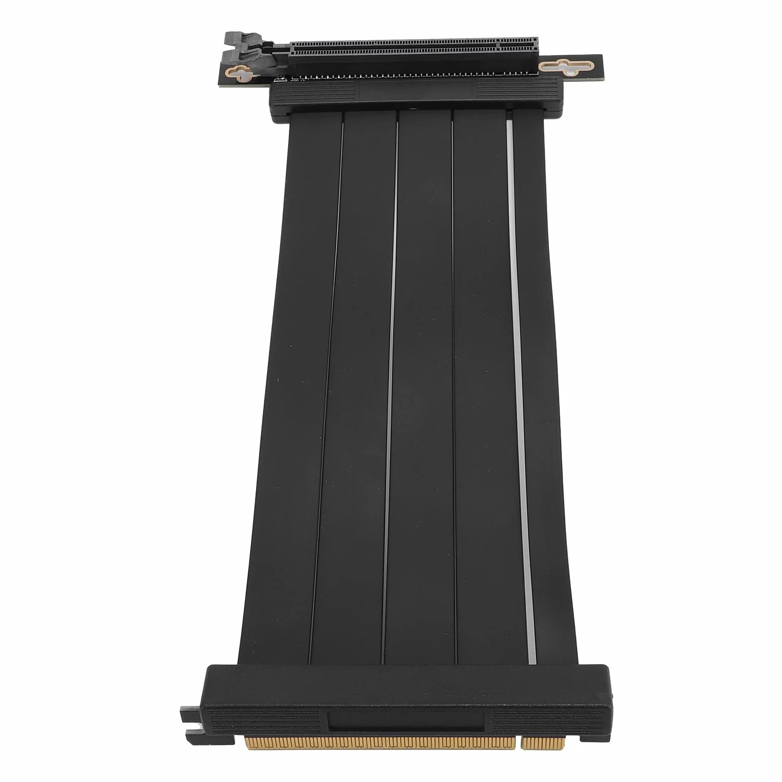 Cryfokt Ekranowany Kabel Pionowy PCIe 4.0 X16 z pionową instalacją GPU do Obudów Komputerów PC Pasujących do Wersji ITX – Czarny (60cm)