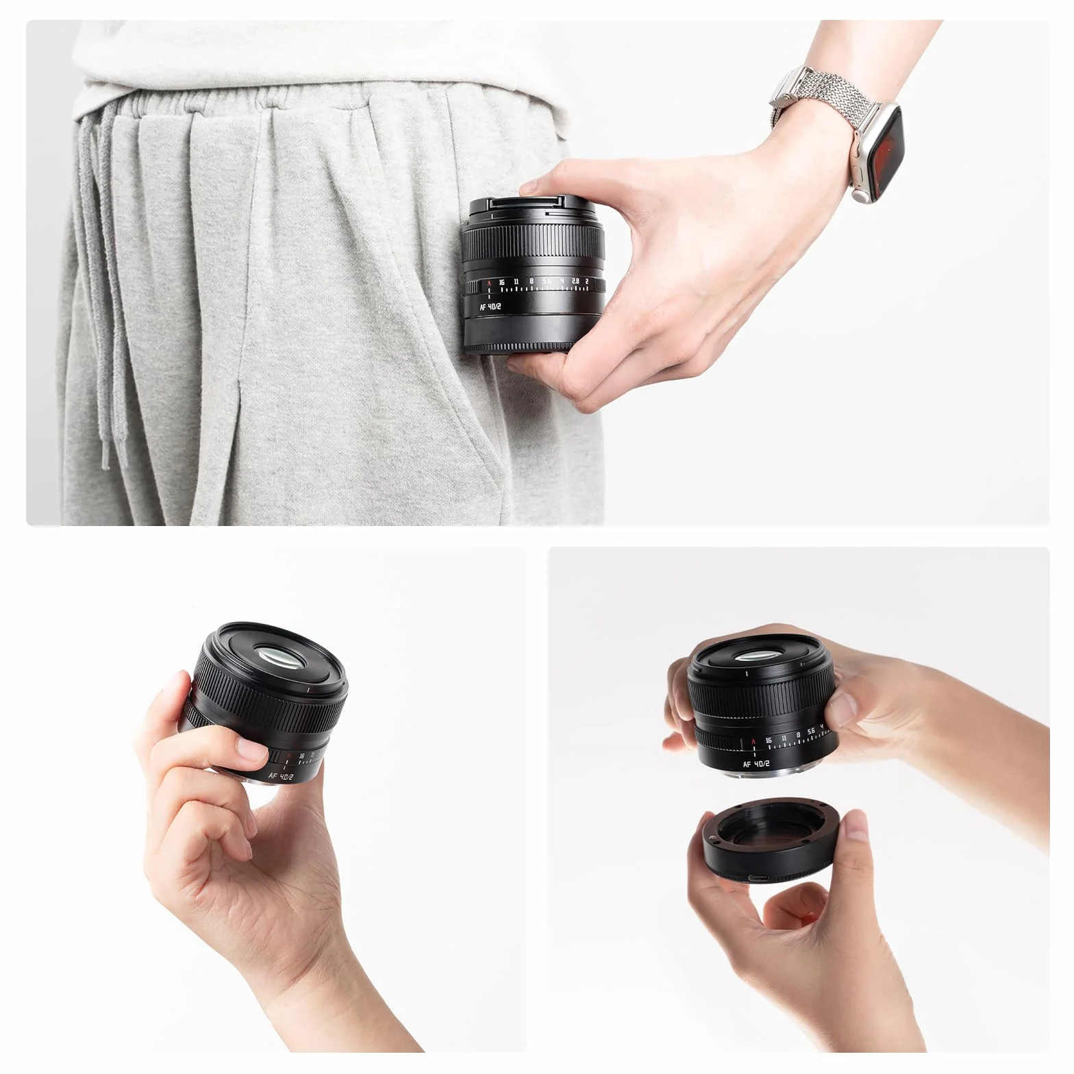 TTARTISAN AF 40 mm F2 FE pełnoklatkowy obiektyw do Sony E, autofokus, kompaktowy, lekki obiektyw do aparatu, kompatybilny z aparatami Sony E-Mount