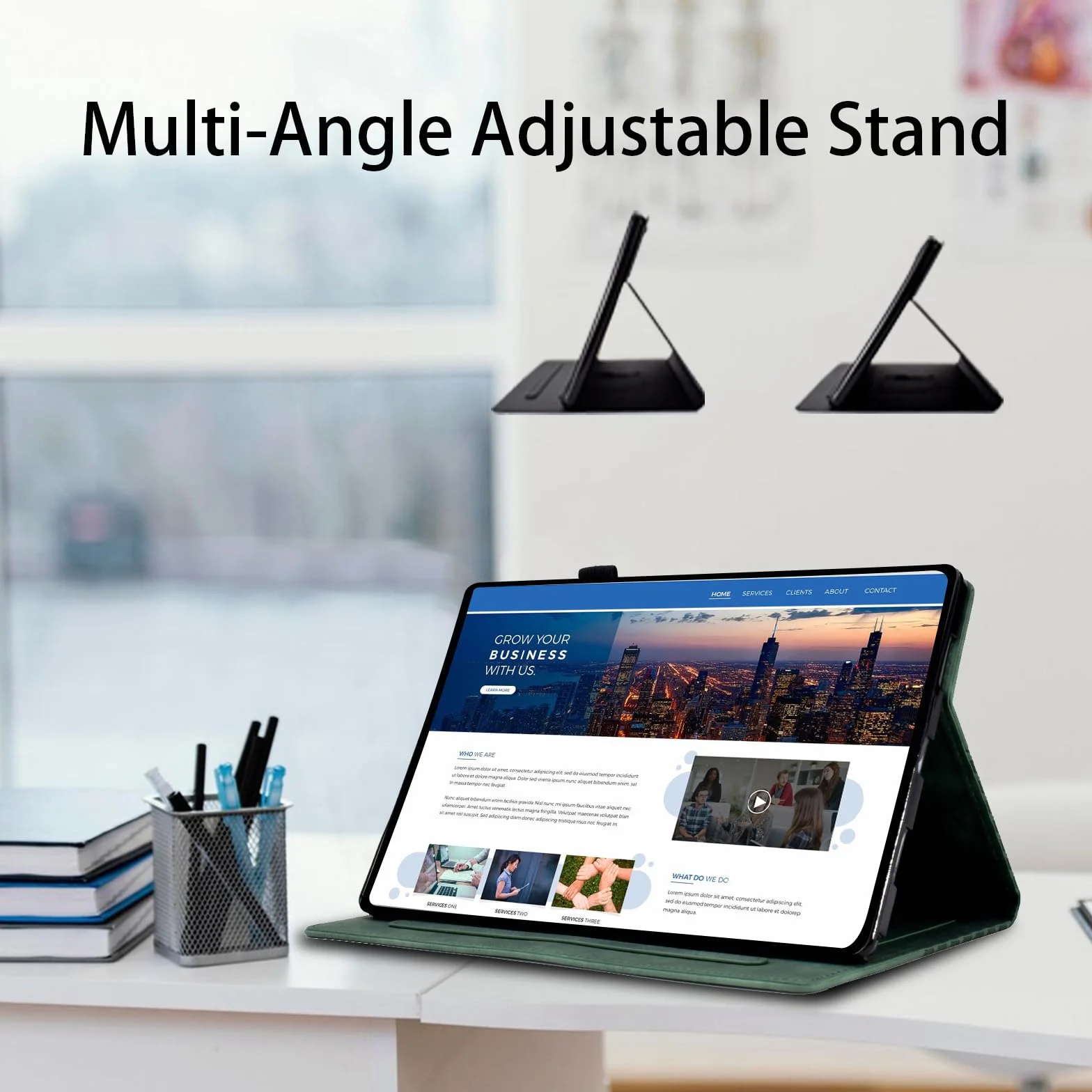 Etui na tablet Lenovo Tab P12 Pro 12,7 cala 2024 etui ochronne premium skórzane Folio Smart Case z funkcją automatycznego wygaszenia/budzenia się z miejscem na rysik i gniazdem na karty do Lenovo Tab