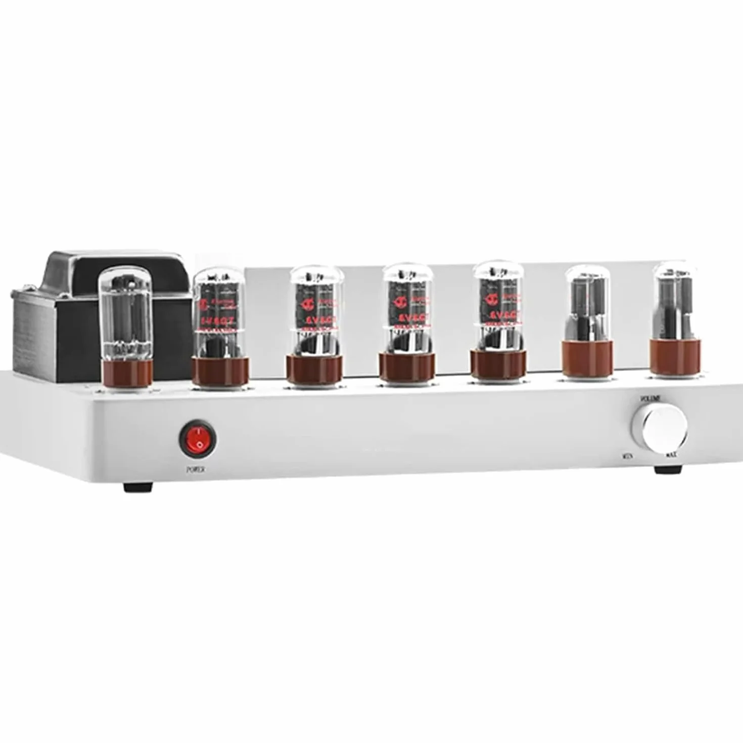 Wzmacniacz lampowy stereo, wzmacniacz mocy 9 W x 2 RMS z lampą próżniową, z Bluetooth 5.0, pasmo przenoszenia 20 Hz-20 kHz, niskie zniekształcenia, do głośników domowych i zewnętrznych