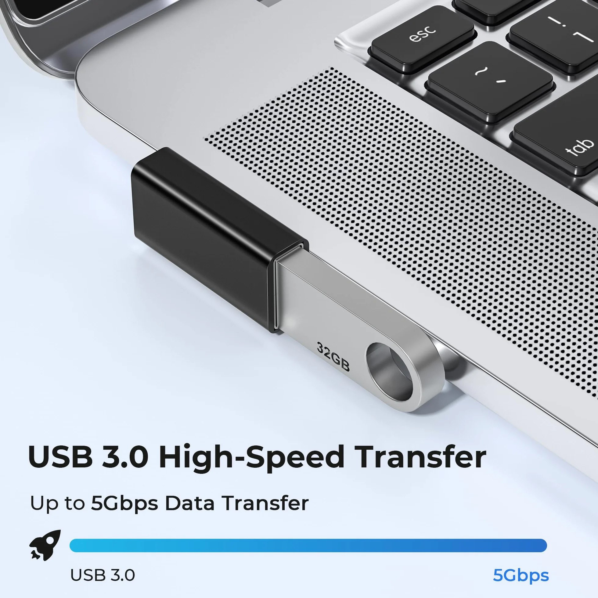 Basesailor Adapter USB 3.0 kątowy 4 Pack,góra dół 90 stopni USB A przedłużacz złącze 5Gbps konwerter L do Hub USB,PS5 PS4 Slim,CarPlay,drukarka,PC,Laptop,ładowarka Typ A,klawiatura,mysz,dysk twardy