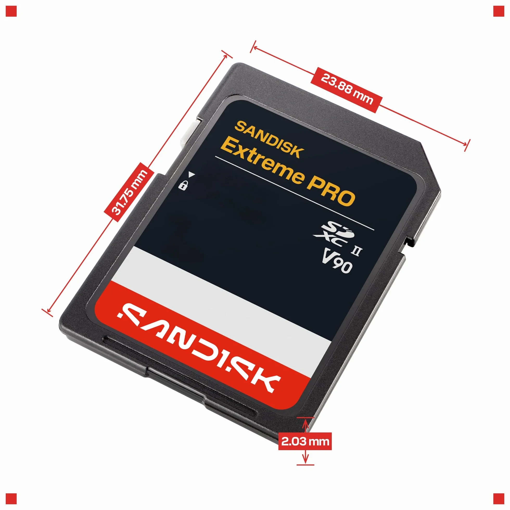SANDISK Extreme PRO UHS-II V90 Karta SD 256 GB (prędkość odczytu do 310 MB/s, prędkość zapisu do 304 MB/s, współpracuje z lustrzankami i aparatami bezlusterkowymi)