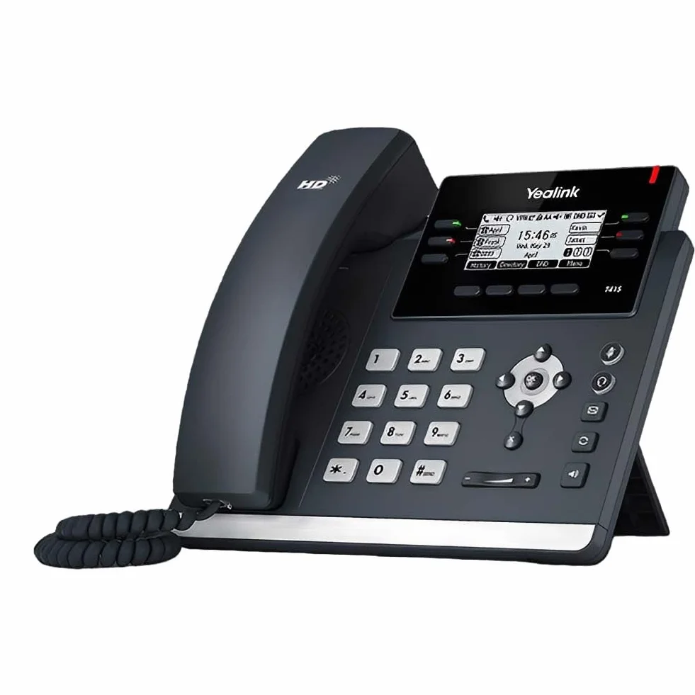 Yealink SIP-T41S telefon VoIP, gruby ekran HD LCD, obsługuje 6 kont SIP (odnowiony)