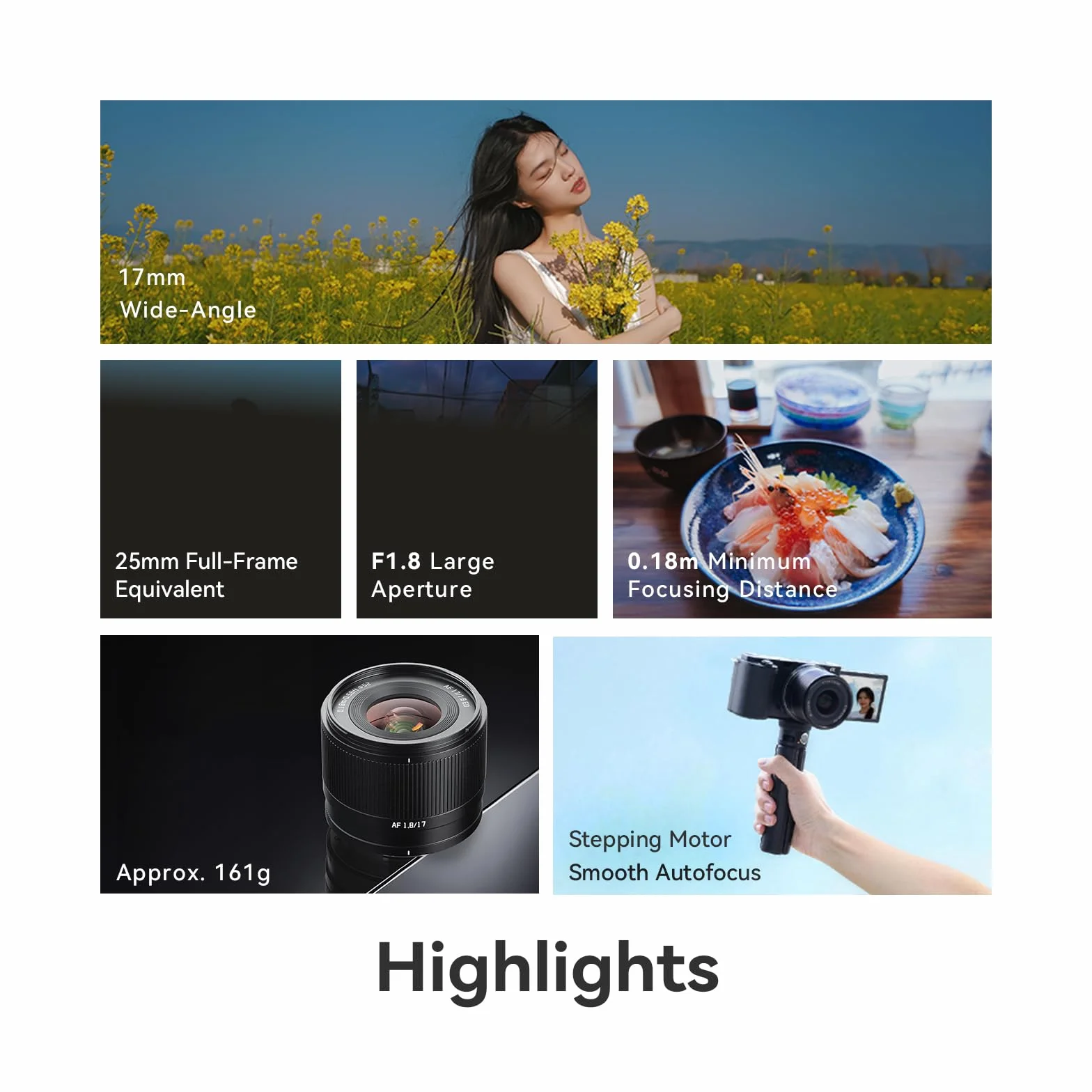 TTARTISAN AF-C 17 mm F1.8 Air obiektyw aparatu, czarny, autofokus, szeroki kąt (Z-Mount)