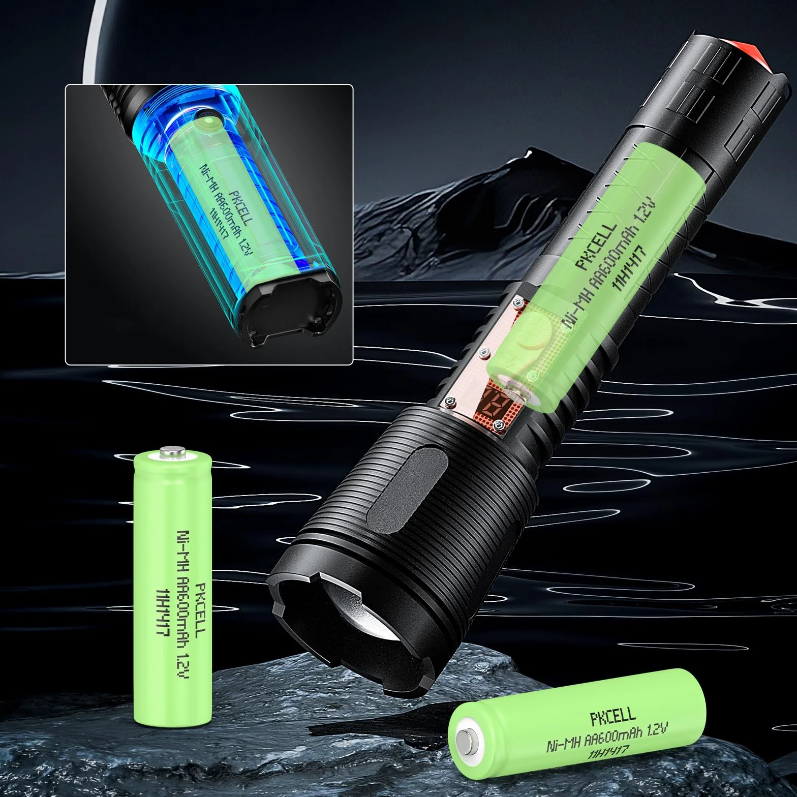 Baterie AA NiMH 1,2 V 600 mAh do lamp solarnych, zabawek, 4 sztuki PKCELL