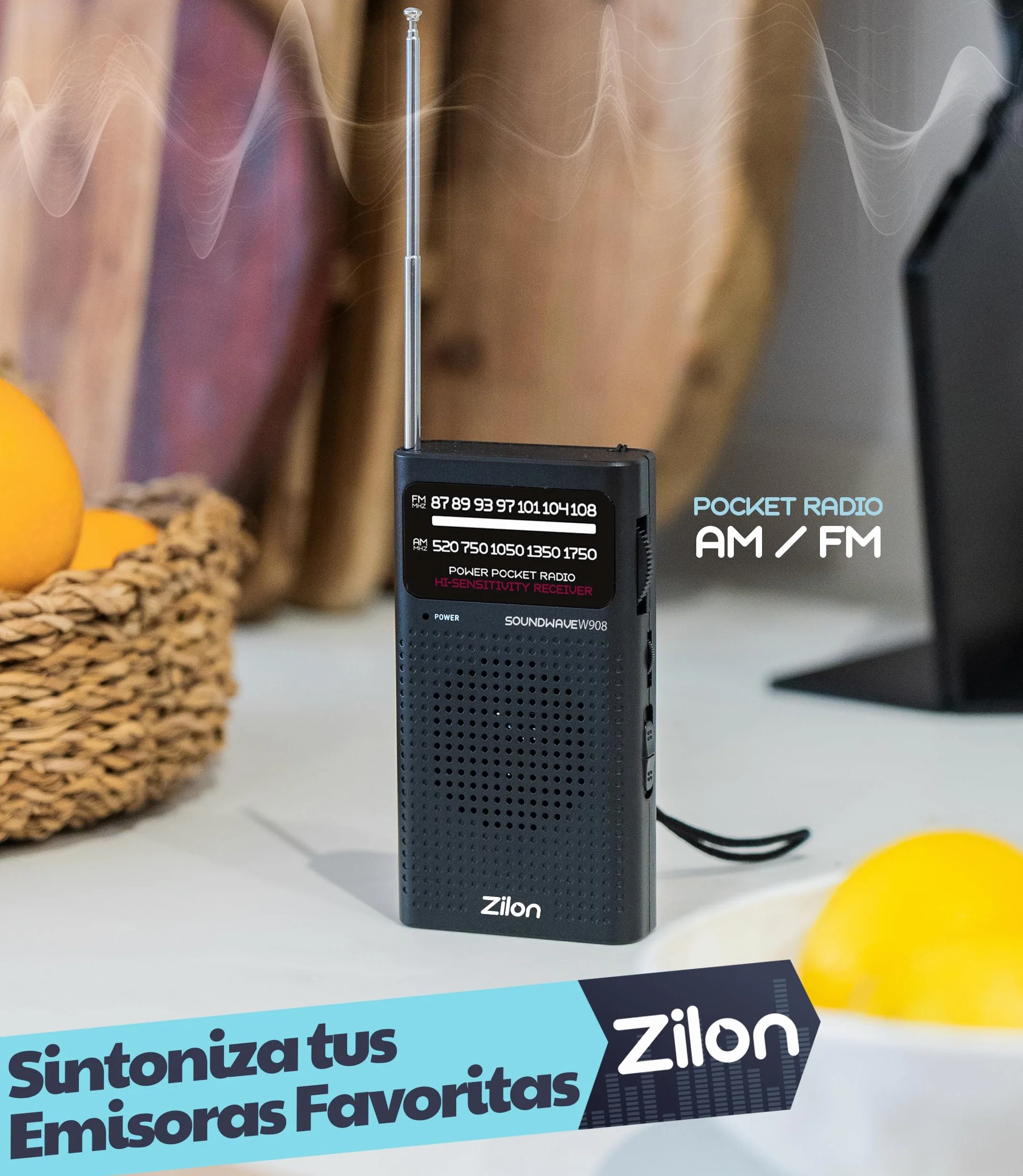 Radio kieszonkowe FM AM na baterie przenośne małe z głośnikiem i słuchawkami