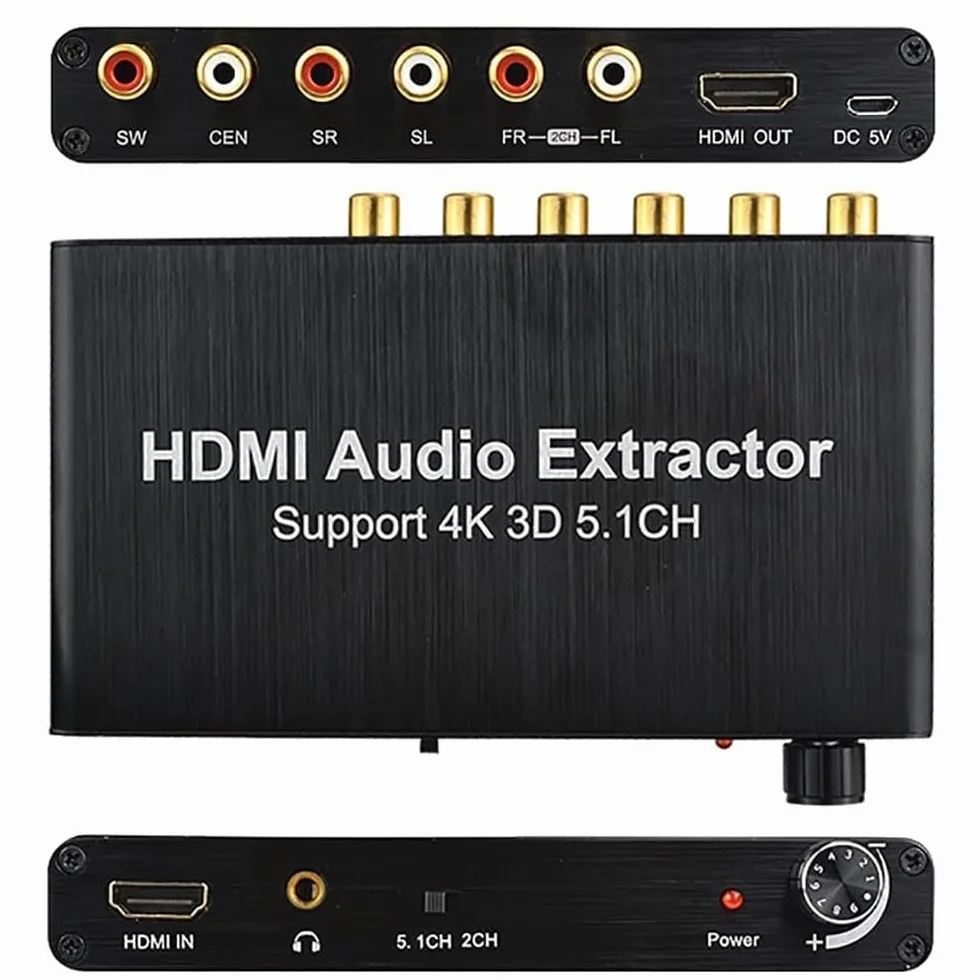 Przetwornik cyfrowo-analogowy 4K, dekoder audio 5.1, wyjście słuchawkowe 3,5 mm, obsługuje odtwarzacz sieciowy, HDTV, Blu-ray-DVD, DVD, PS3, DM500S, DM800HD itd.