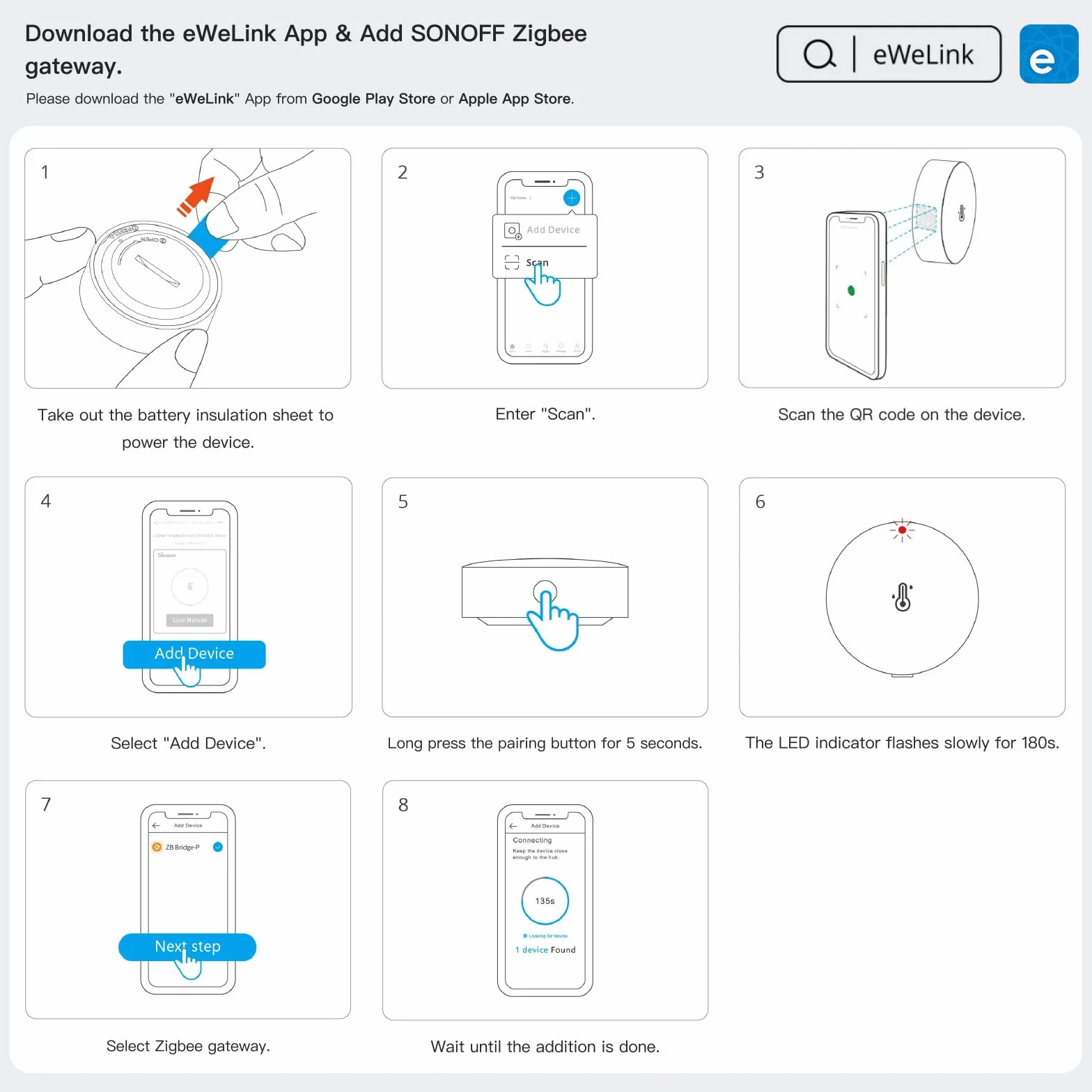 SONOFF ZigBee Czujnik Temperatury I Wilgotności SNZB-02P, Wymaga Koncentratora ZigBee, Do Zdalnego Sterowania I Automatyki Domowej, Kompatybilny z Google, Smartthing, Alexa, Współpracuje z IFTTT